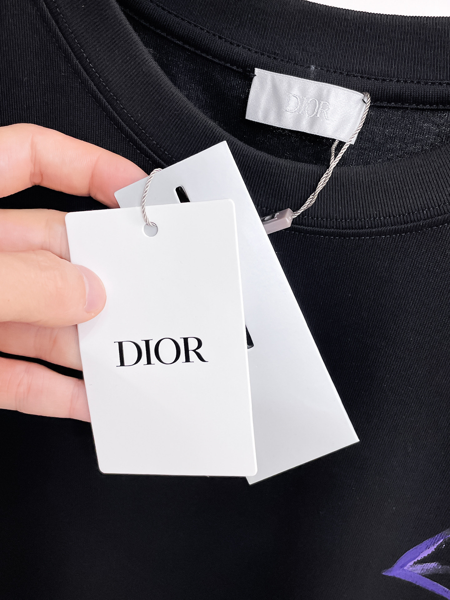 Dior Couple Basic Clothing Cotton Black Couple Style S-m-l-xl