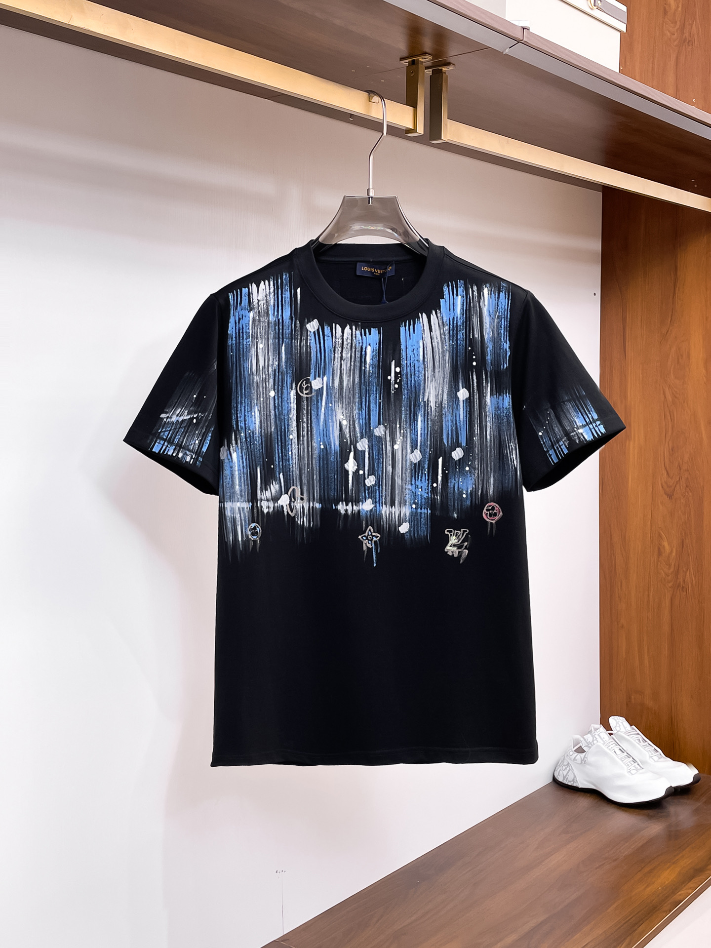 Louis Vuitton Couple Basic Clothing Cotton Black Couple Style S-m-l-xl