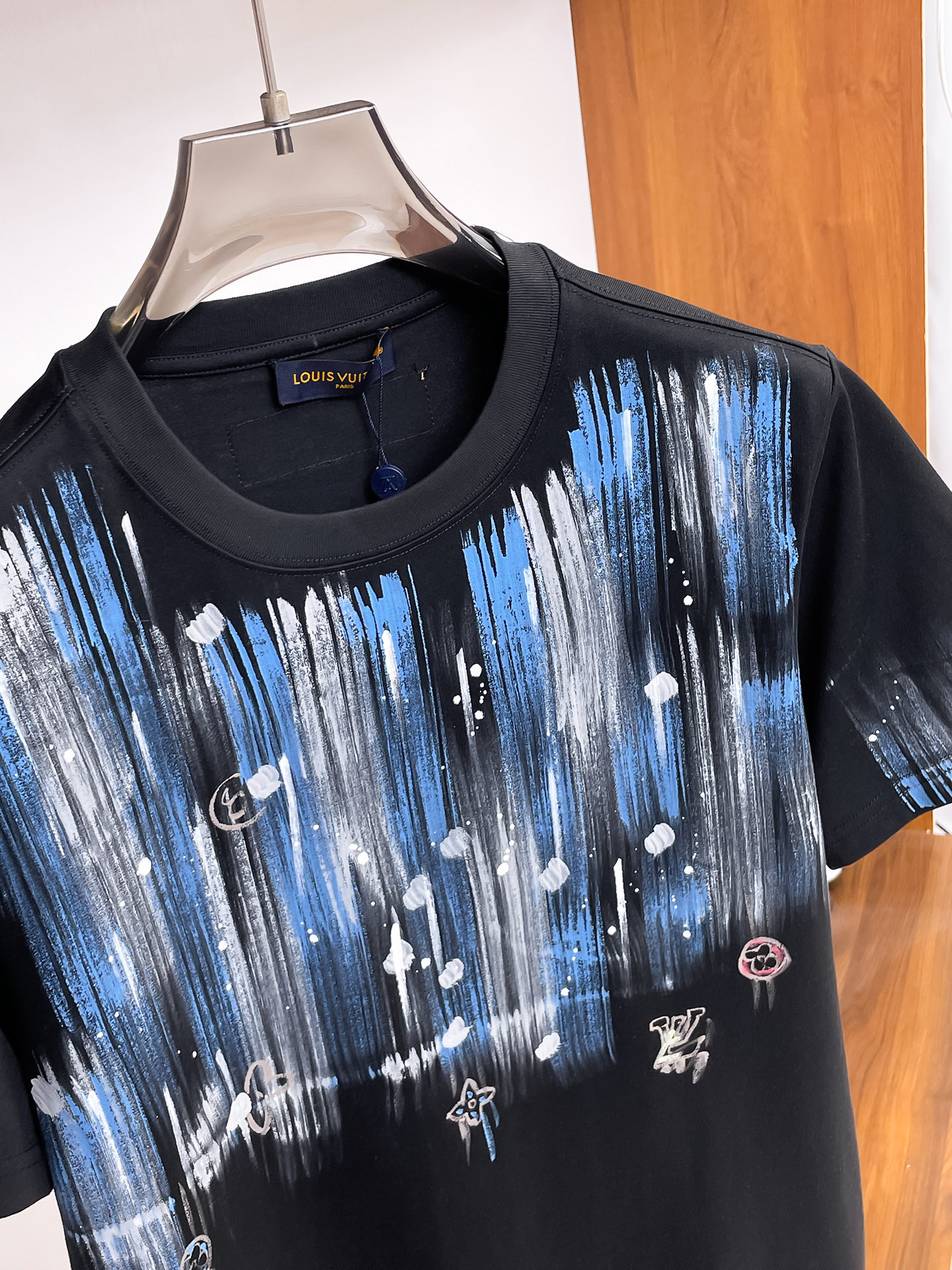 Louis Vuitton Couple Basic Clothing Cotton Black Couple Style S-m-l-xl