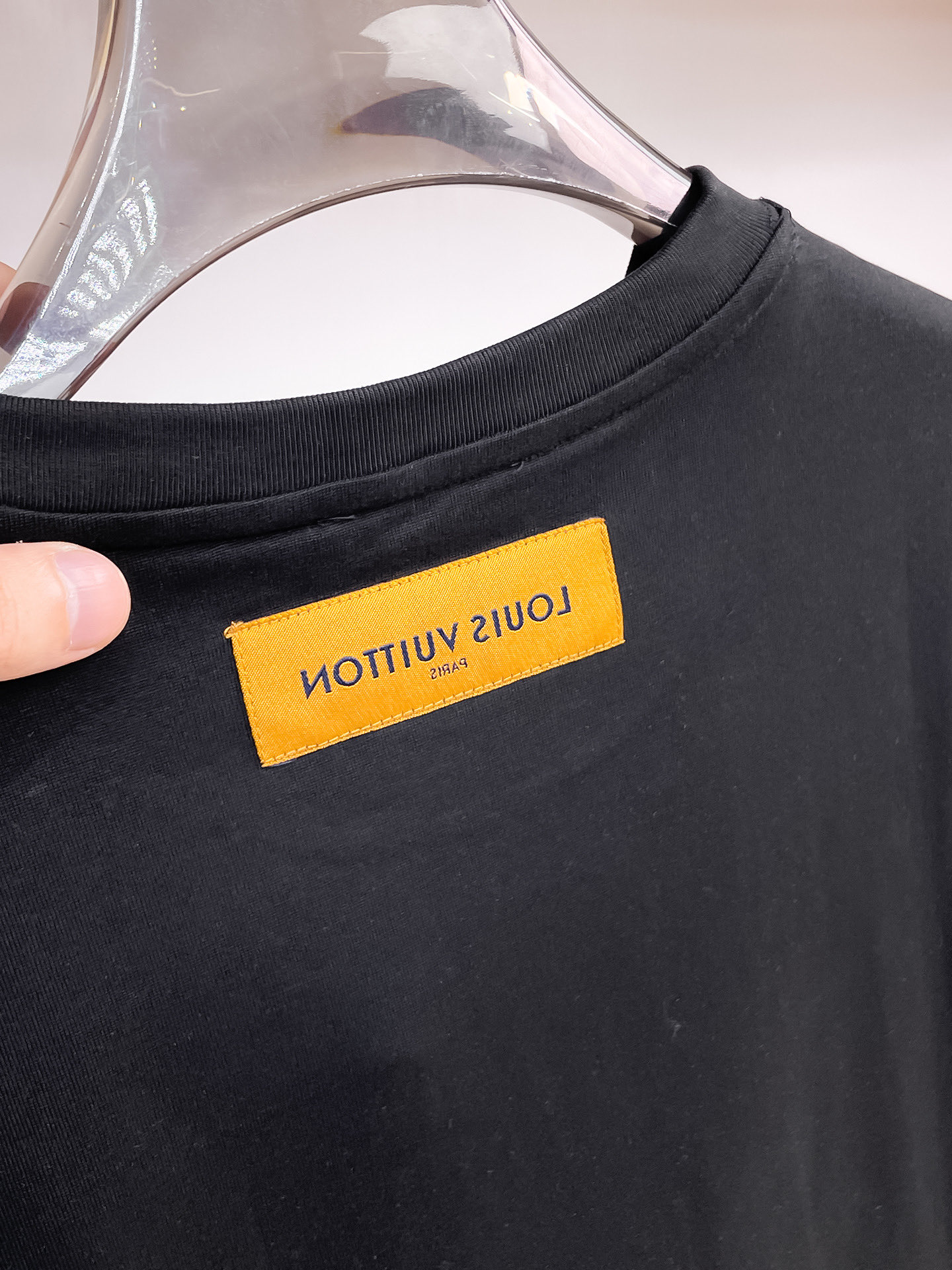 Louis Vuitton Couple Basic Clothing Cotton Black Couple Style S-m-l-xl