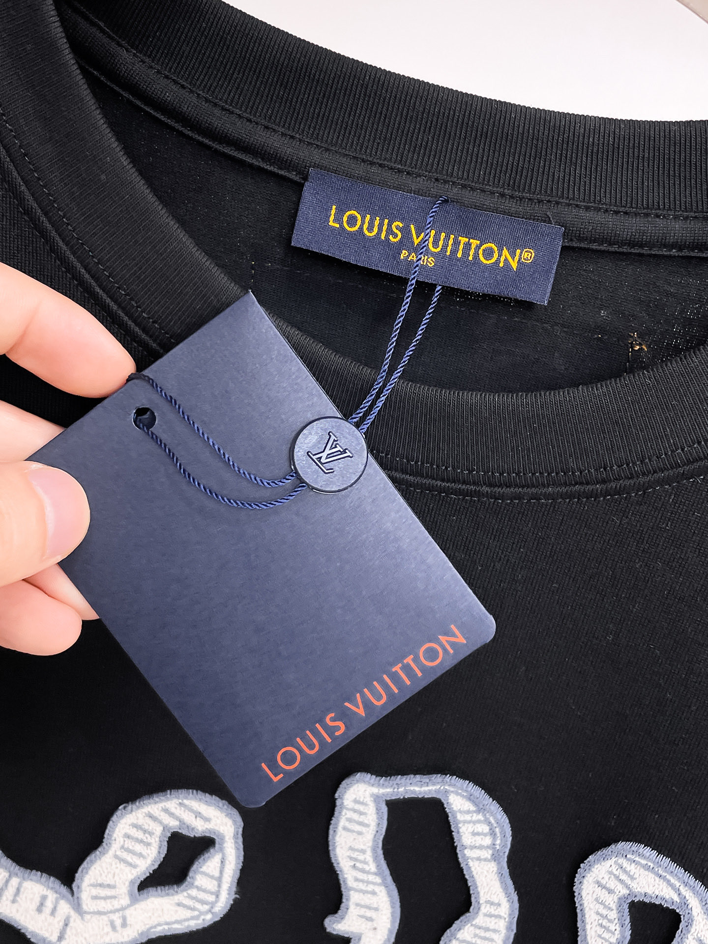 Louis Vuitton Couple Basic Clothing Cotton Black Couple Style S-m-l-xl