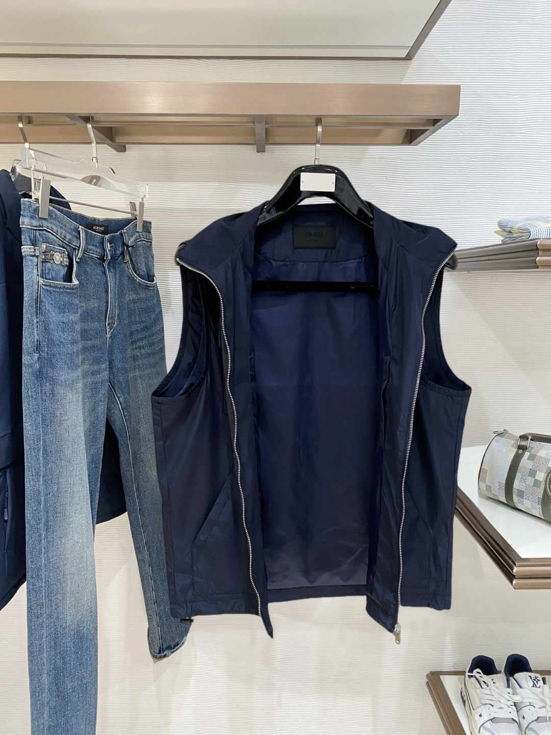 Prada Vest Polyester Hooded S-m-xl