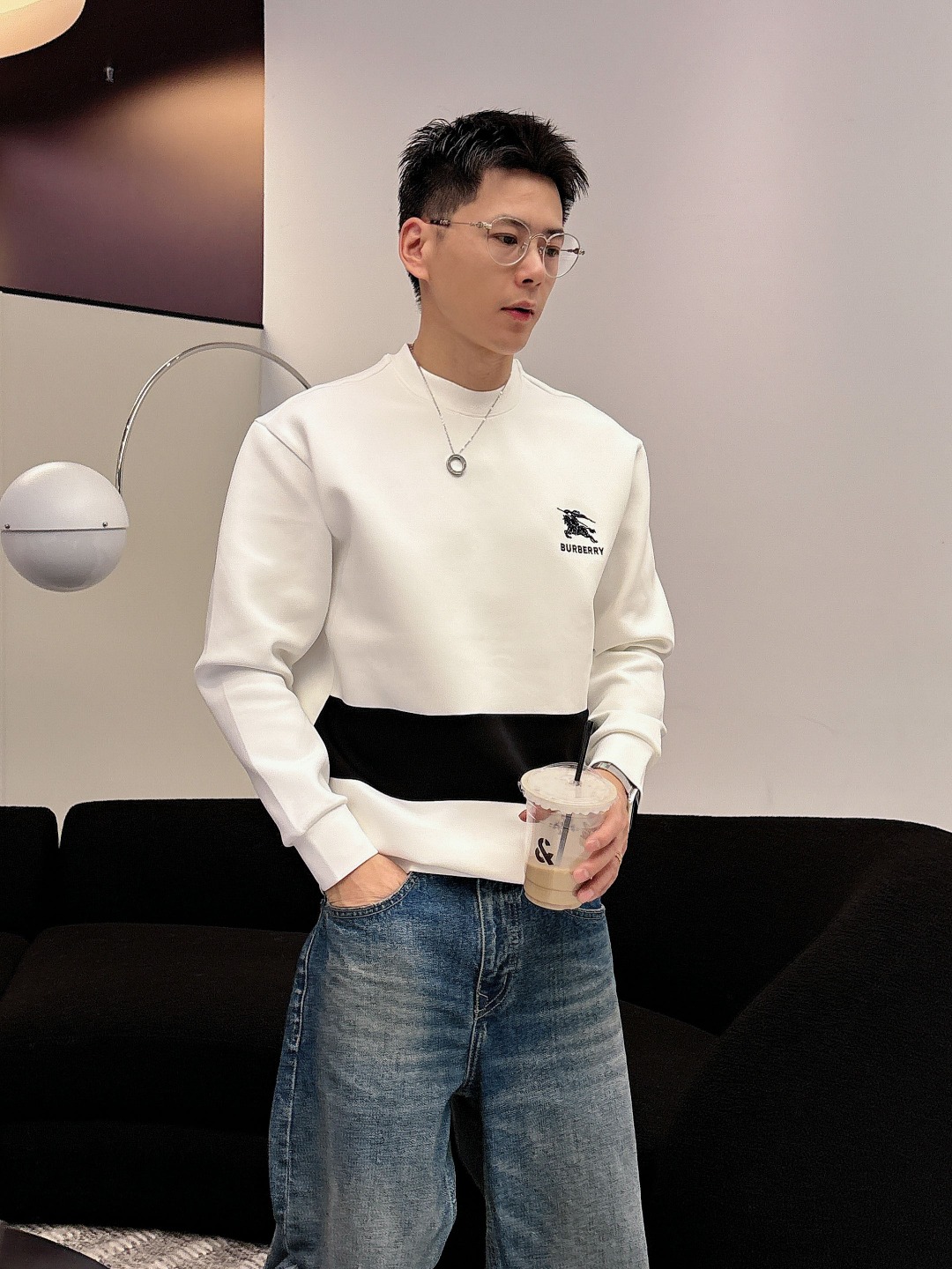 Burberry Hoodie Cotton Black S-m-l-xl