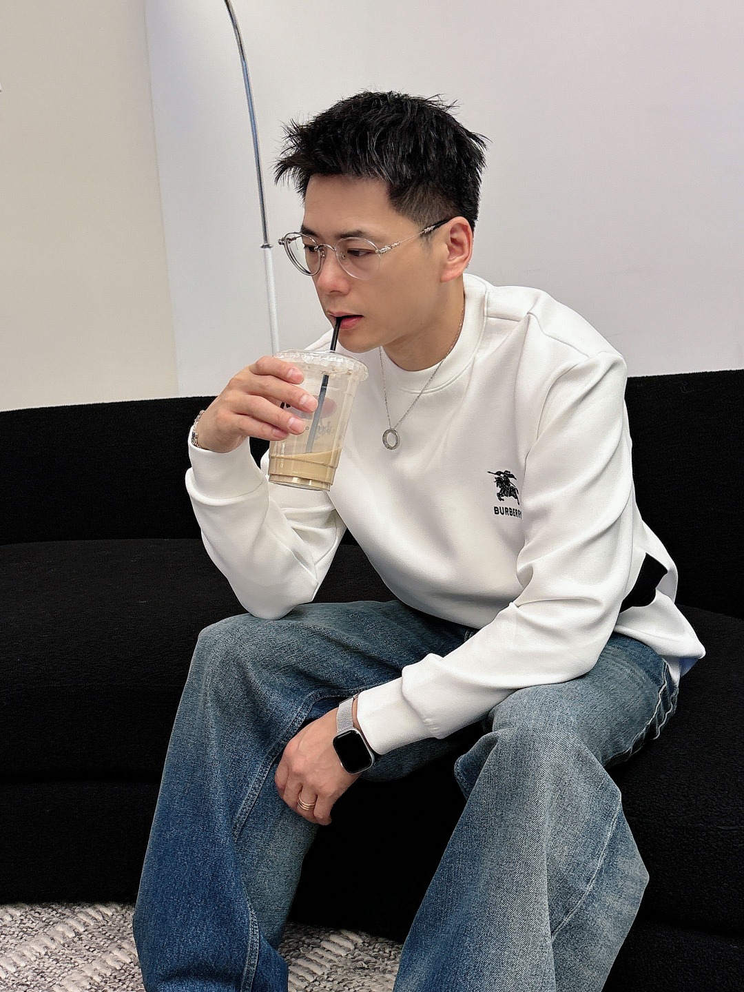 Burberry Hoodie Cotton Black S-m-l-xl