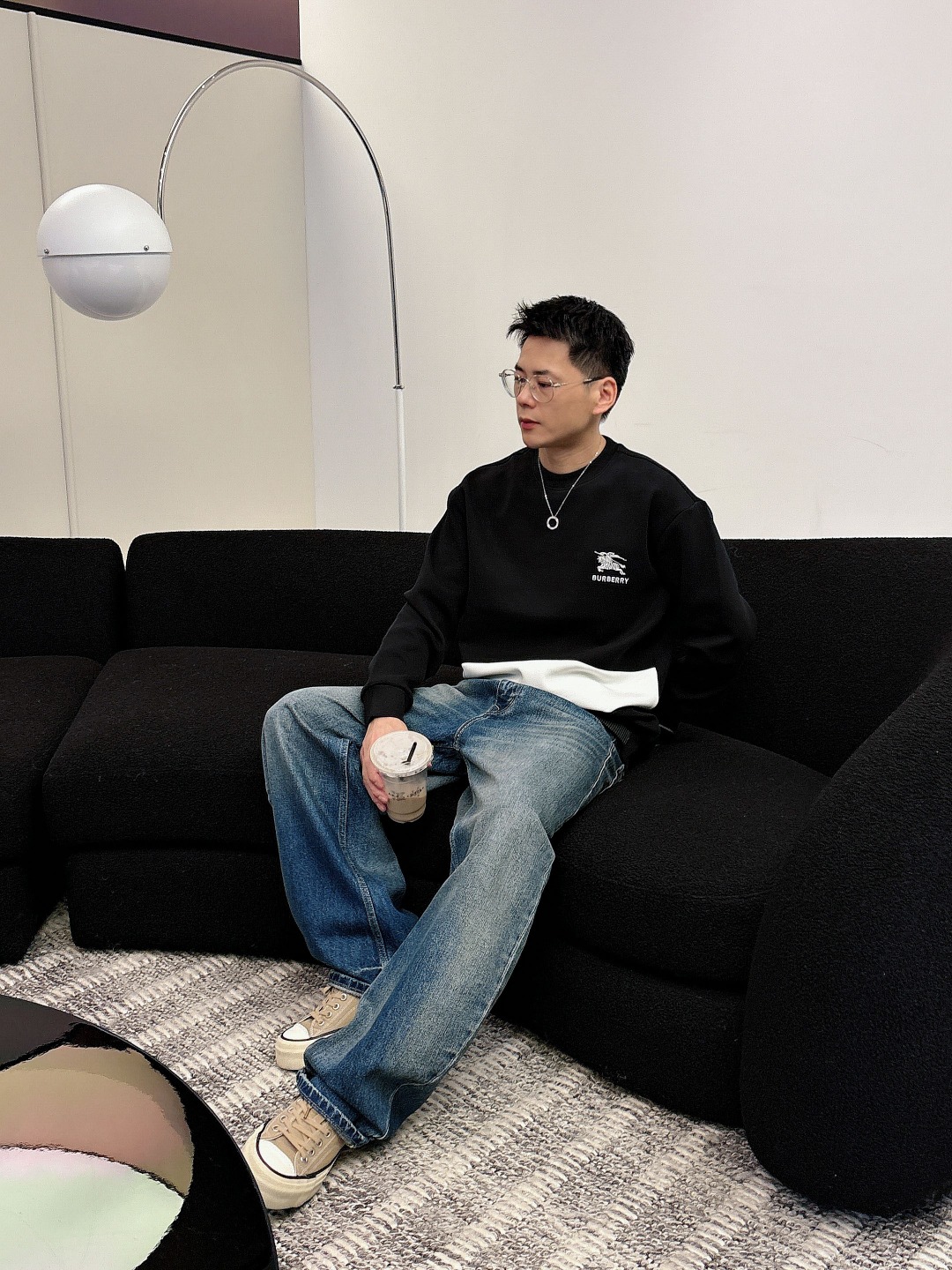 Burberry Hoodie Cotton Black S-m-l-xl