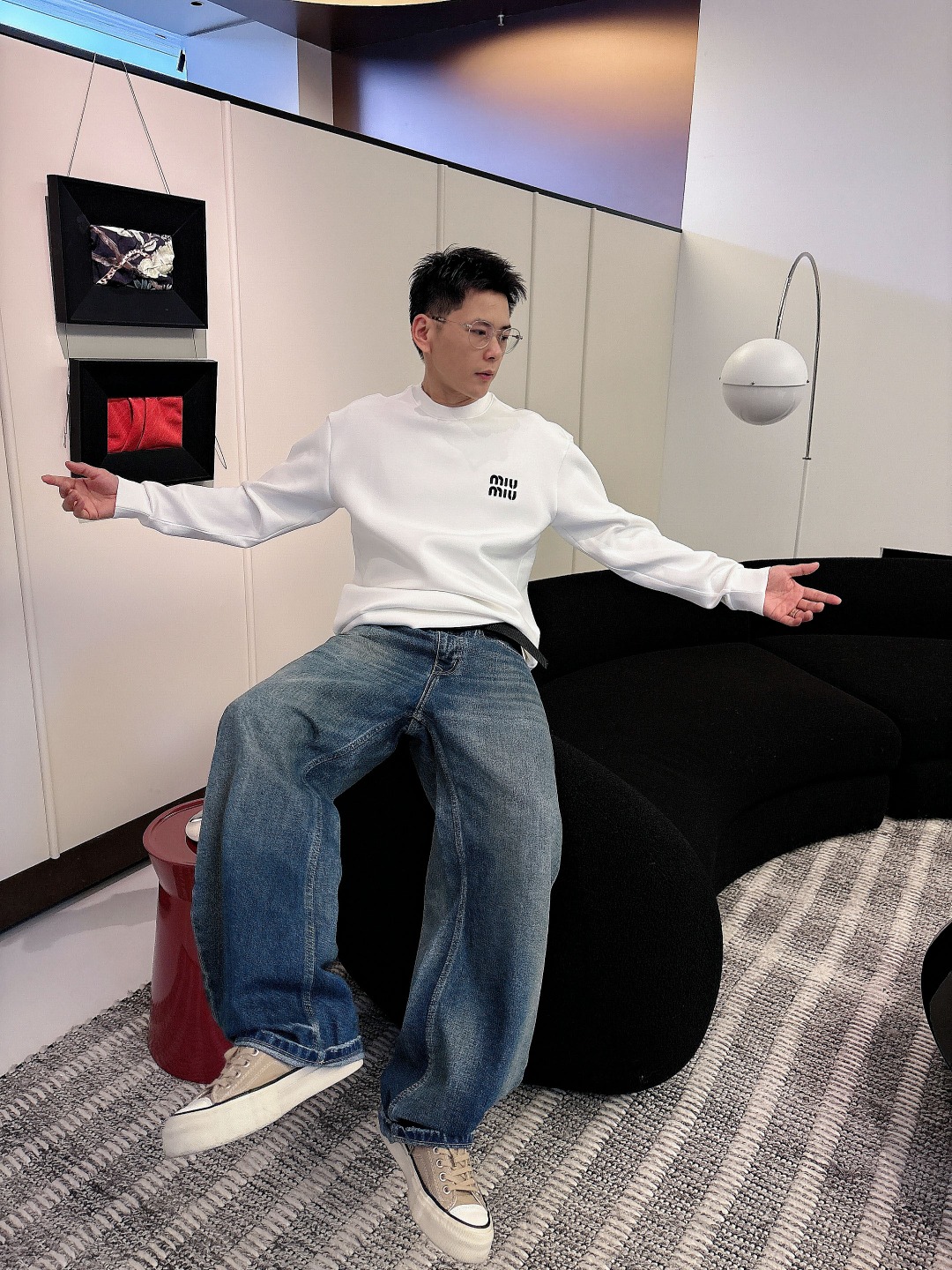 Dior Male Hoodie Cotton Black Printed S-m-l-xl