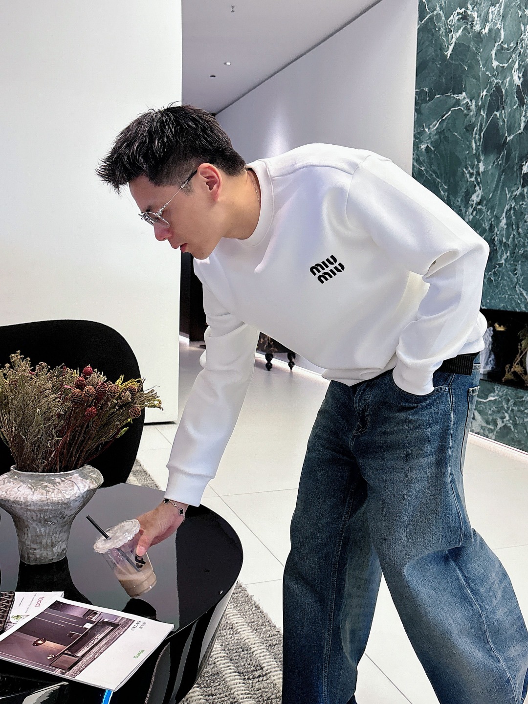 Dior Male Hoodie Cotton Black Printed S-m-l-xl