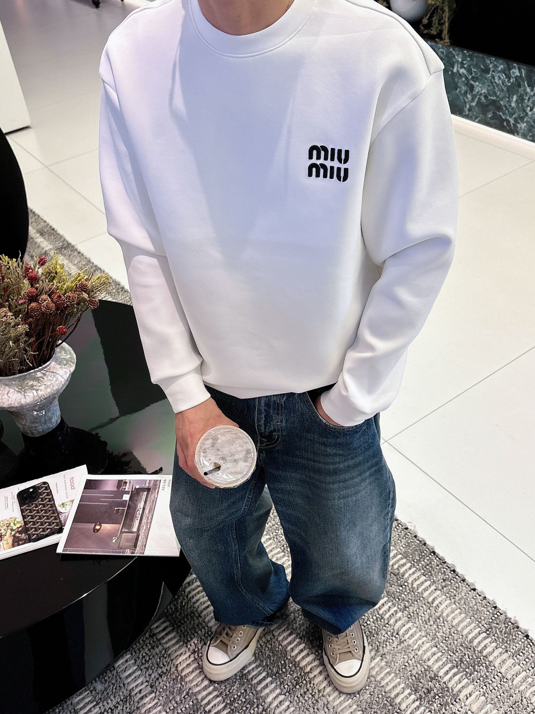 Dior Male Hoodie Cotton Black Printed S-m-l-xl