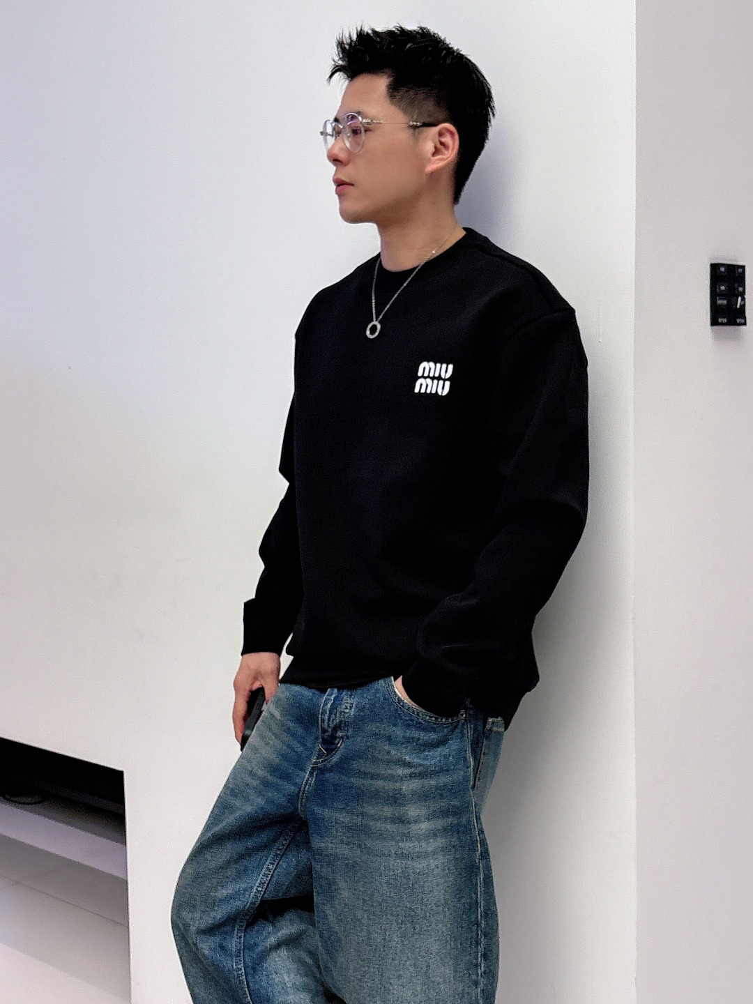 Dior Male Hoodie Cotton Black Printed S-m-l-xl