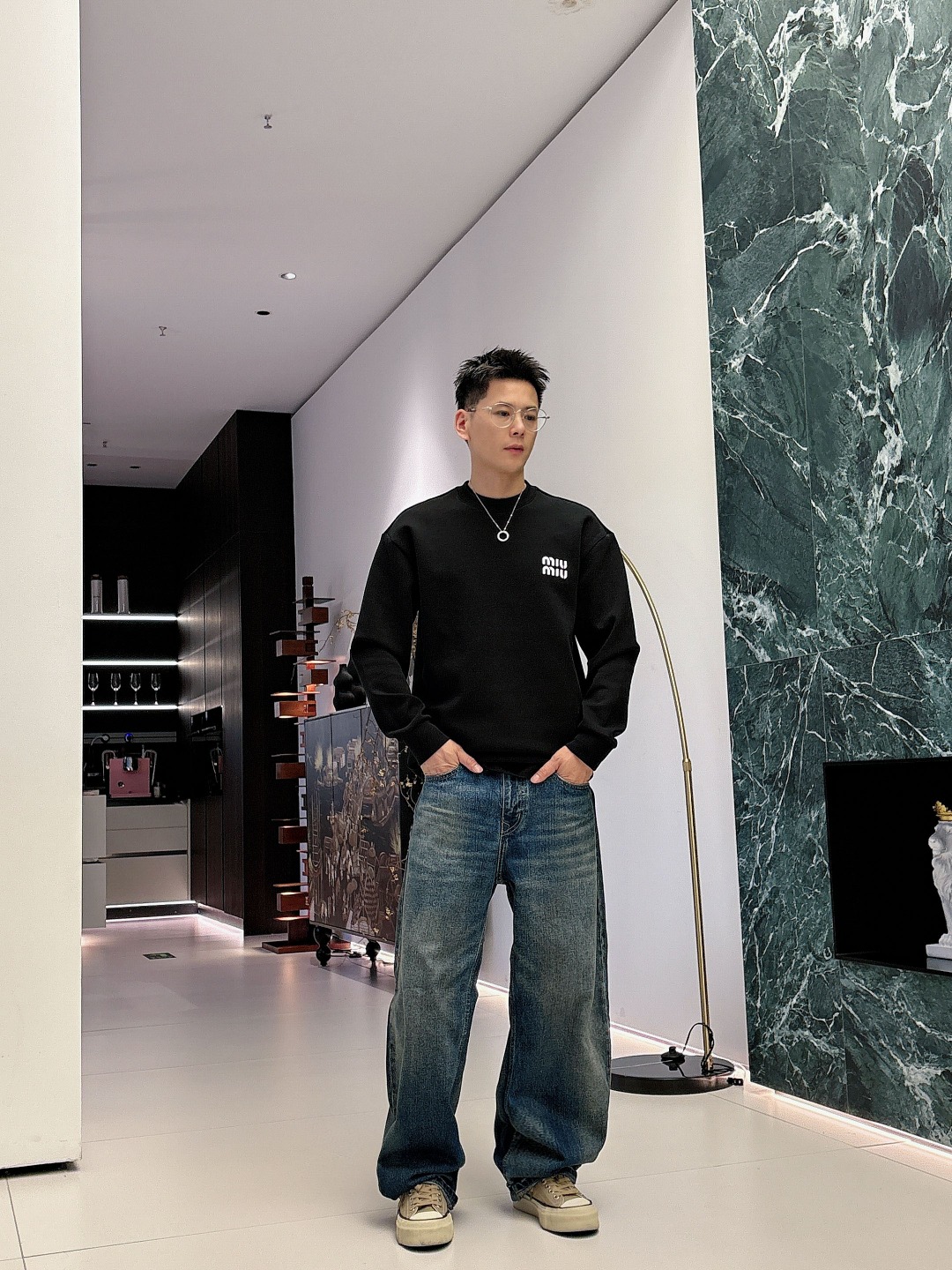 Dior Male Hoodie Cotton Black Printed S-m-l-xl