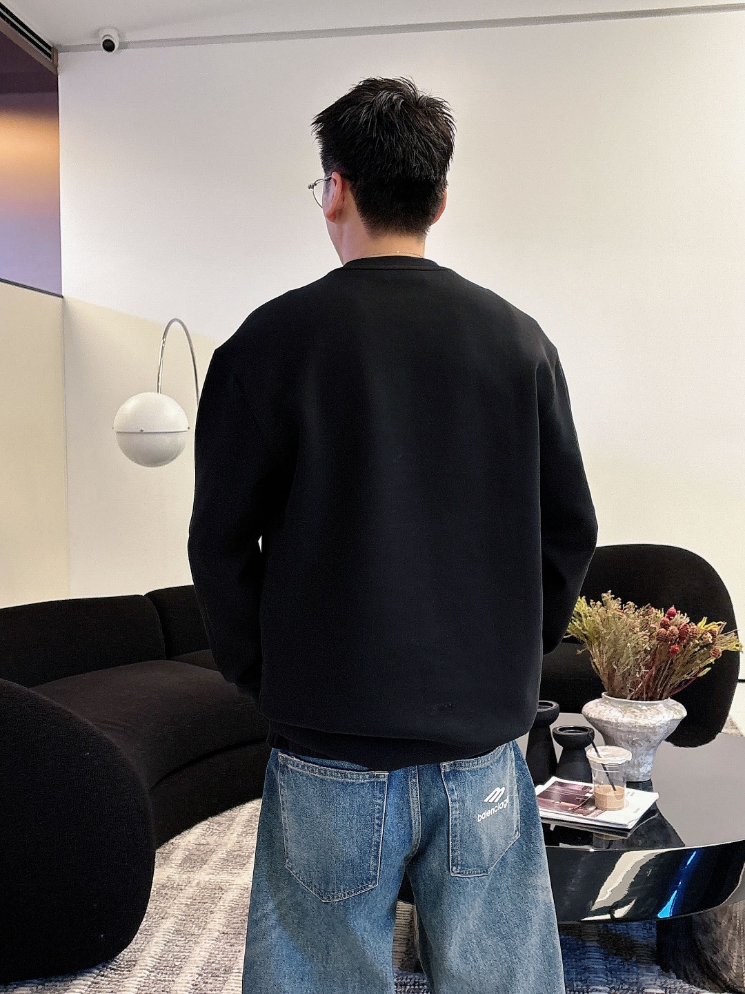 Dior Male Hoodie Cotton Black Printed S-m-l-xl