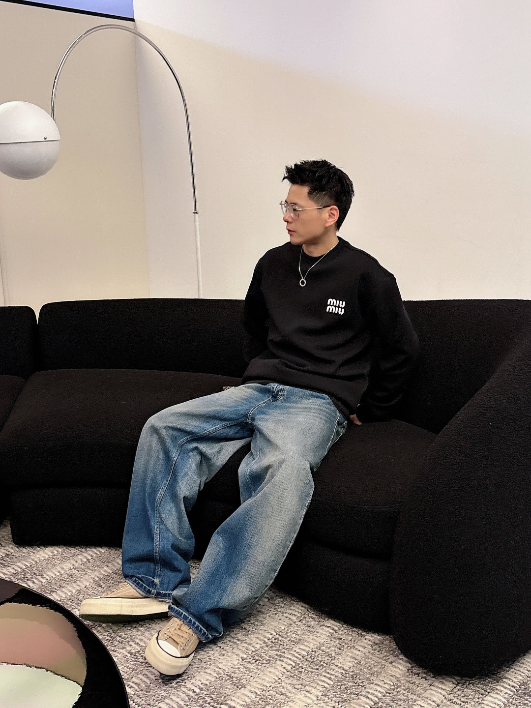 Dior Male Hoodie Cotton Black Printed S-m-l-xl