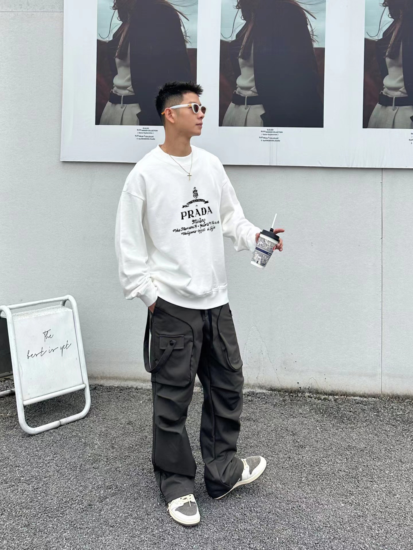 Prada Hoodie Cotton Printed M-l-xl