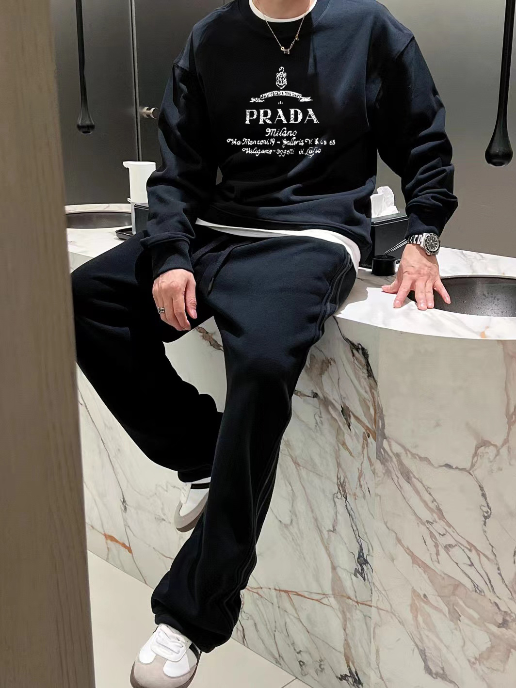 Prada Hoodie Cotton Printed M-l-xl