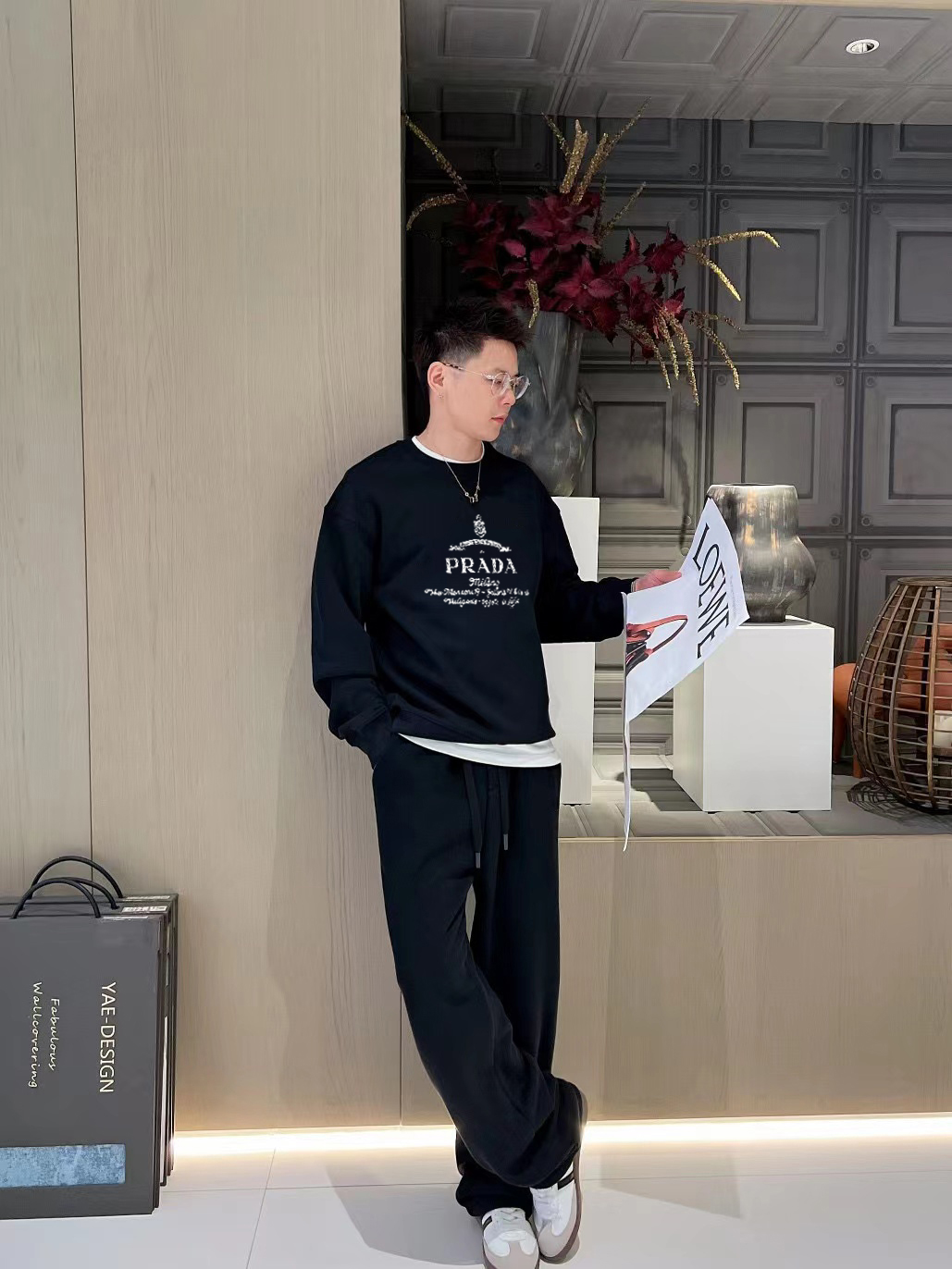 Prada Hoodie Cotton Printed M-l-xl