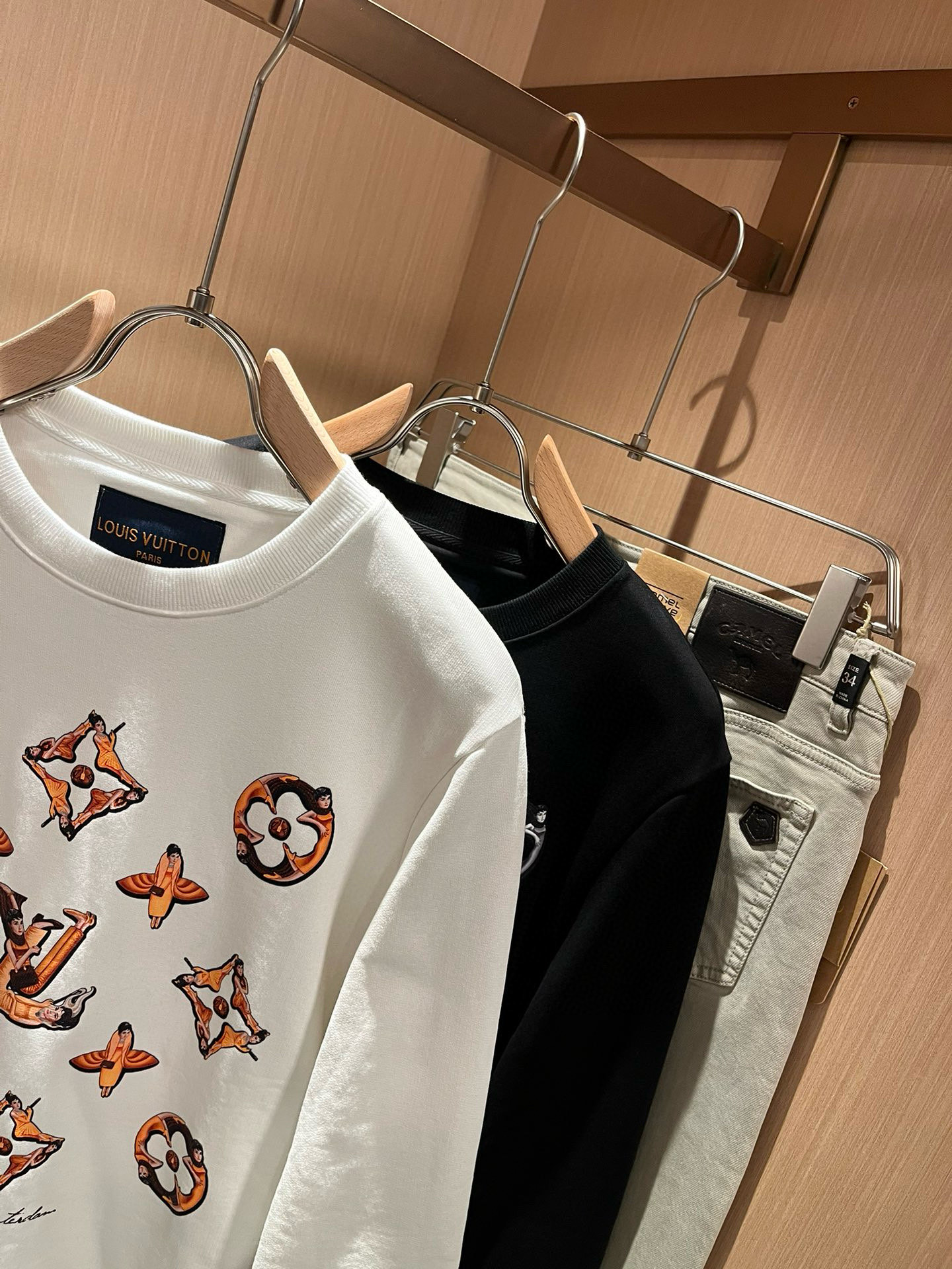 Louis Vuitton Couple Hoodie Cotton Printed S-m-l-xl