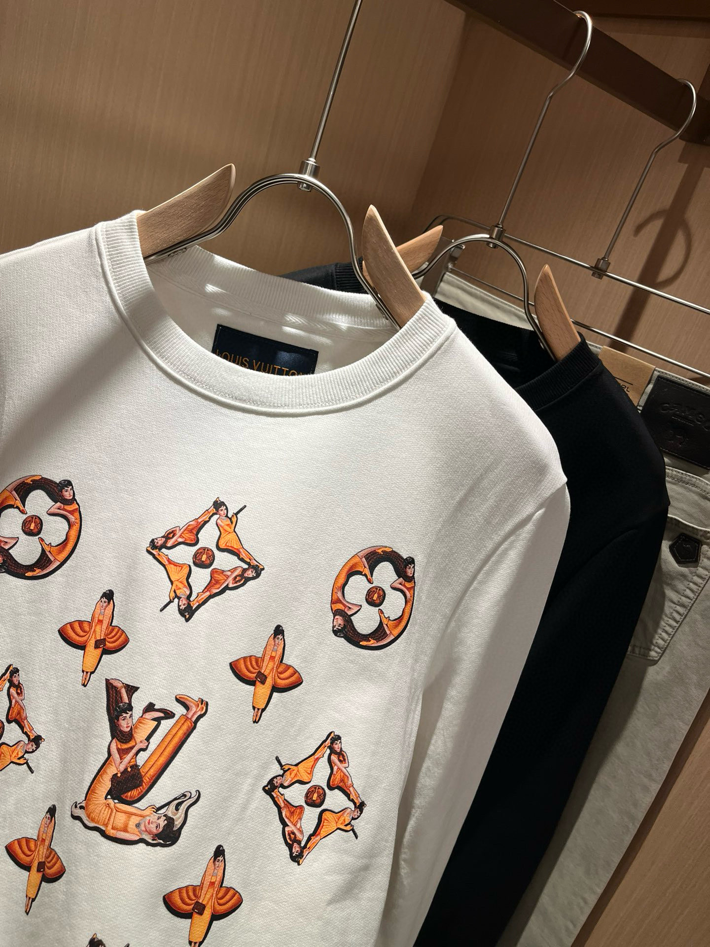 Louis Vuitton Couple Hoodie Cotton Printed S-m-l-xl