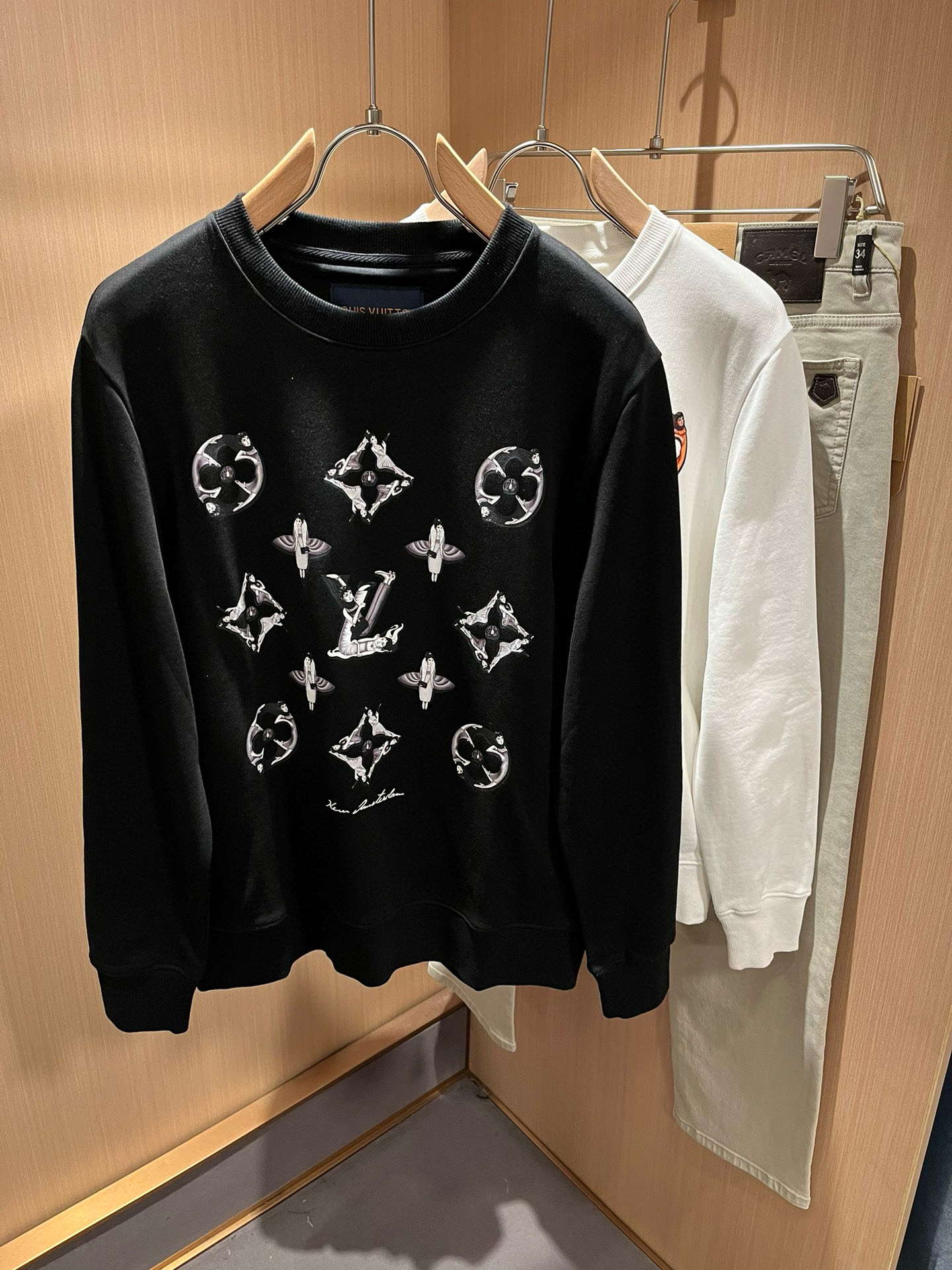 Louis Vuitton Couple Hoodie Cotton Printed S-m-l-xl