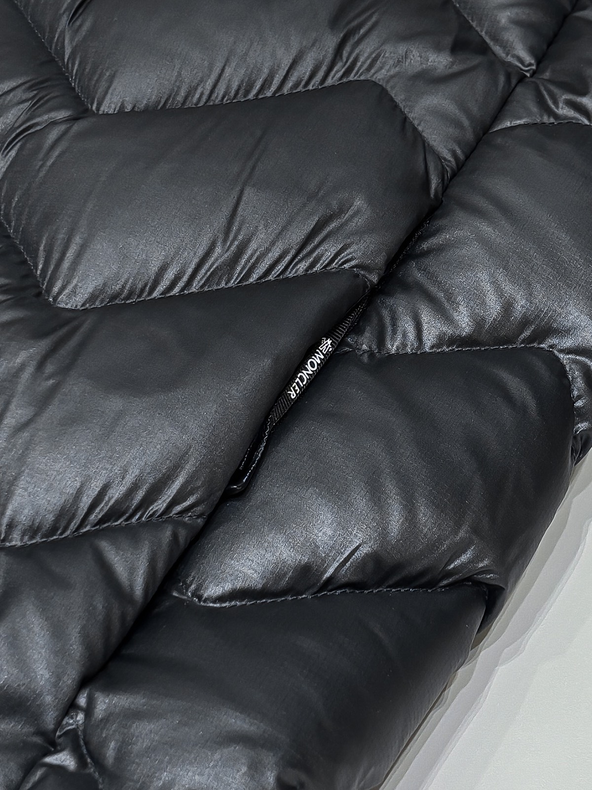 Moncler Down Vest Goose Down Black Hooded M-234