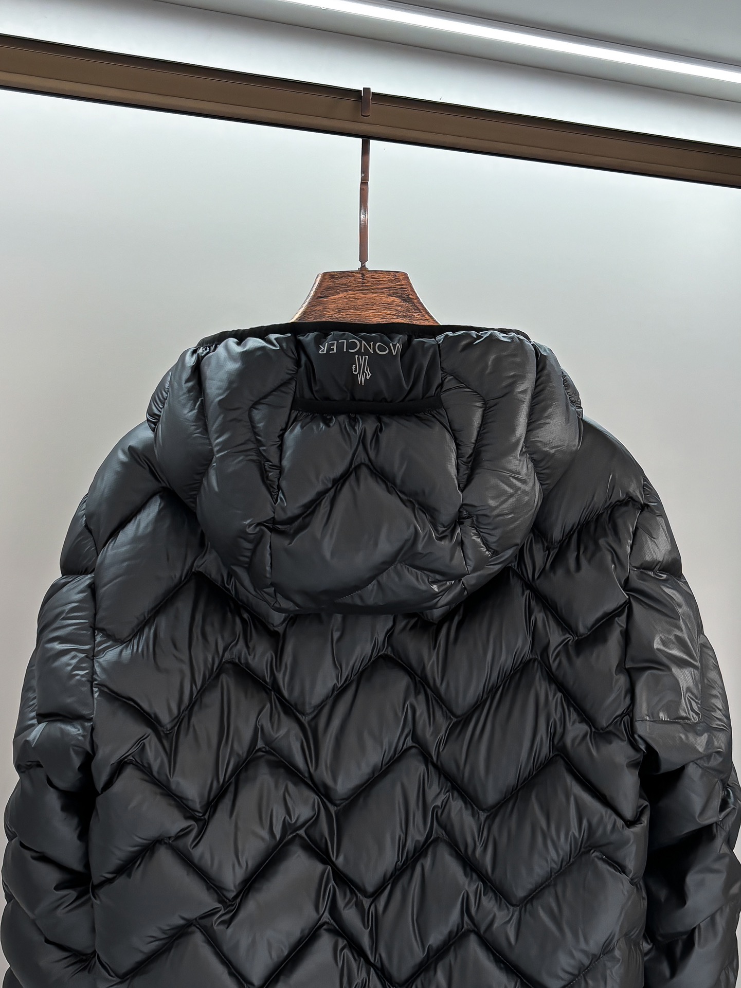 Moncler Down Vest Goose Down Black Hooded M-234