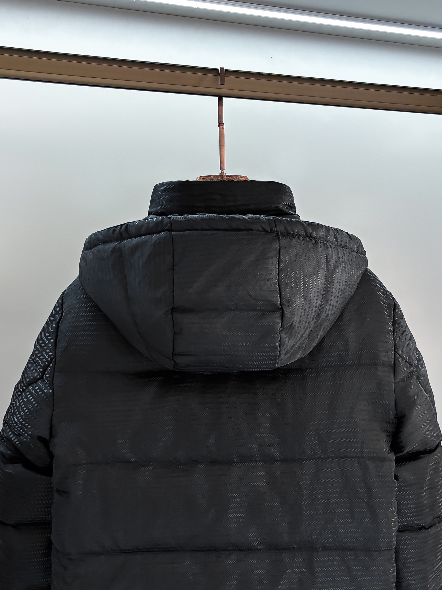 Prada Male Down Jacket Goose Down Black Loose Fit S-m-l-xl