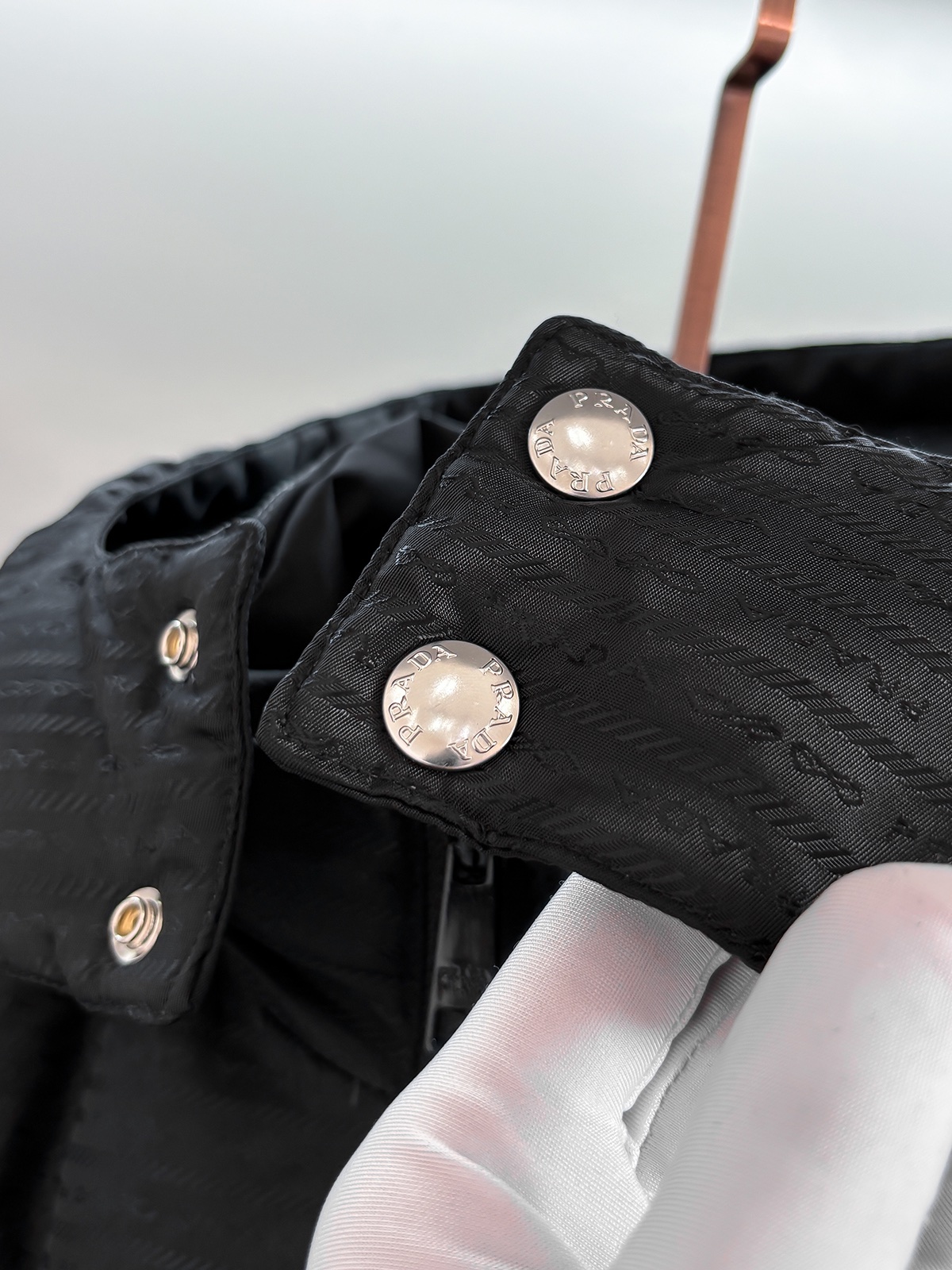 Prada Male Down Jacket Goose Down Black Loose Fit S-m-l-xl