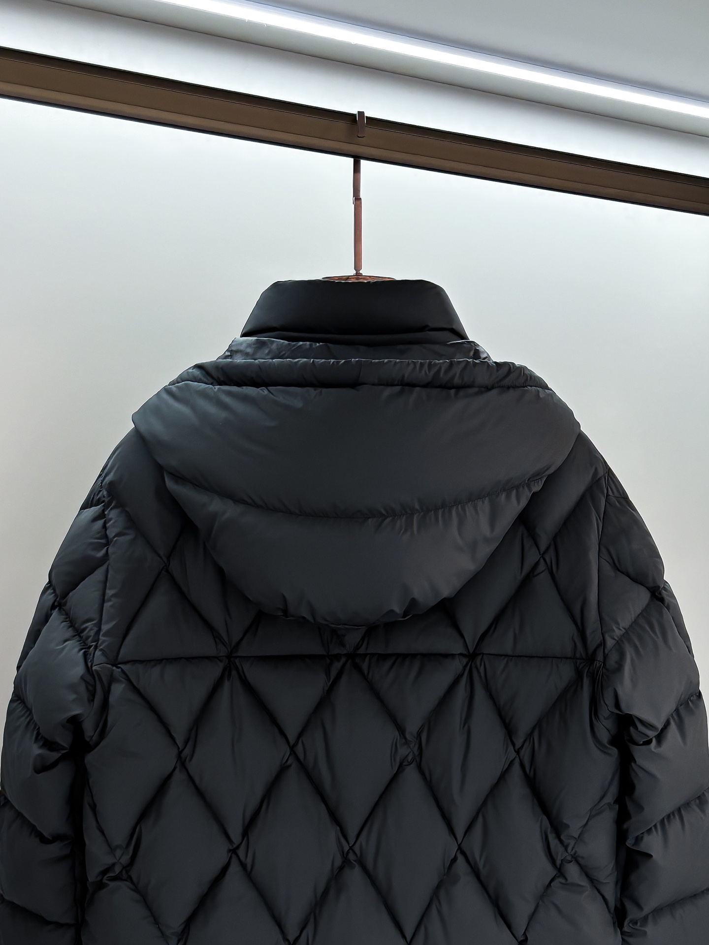 Moncler Down Vest Goose Down Black Hooded M
