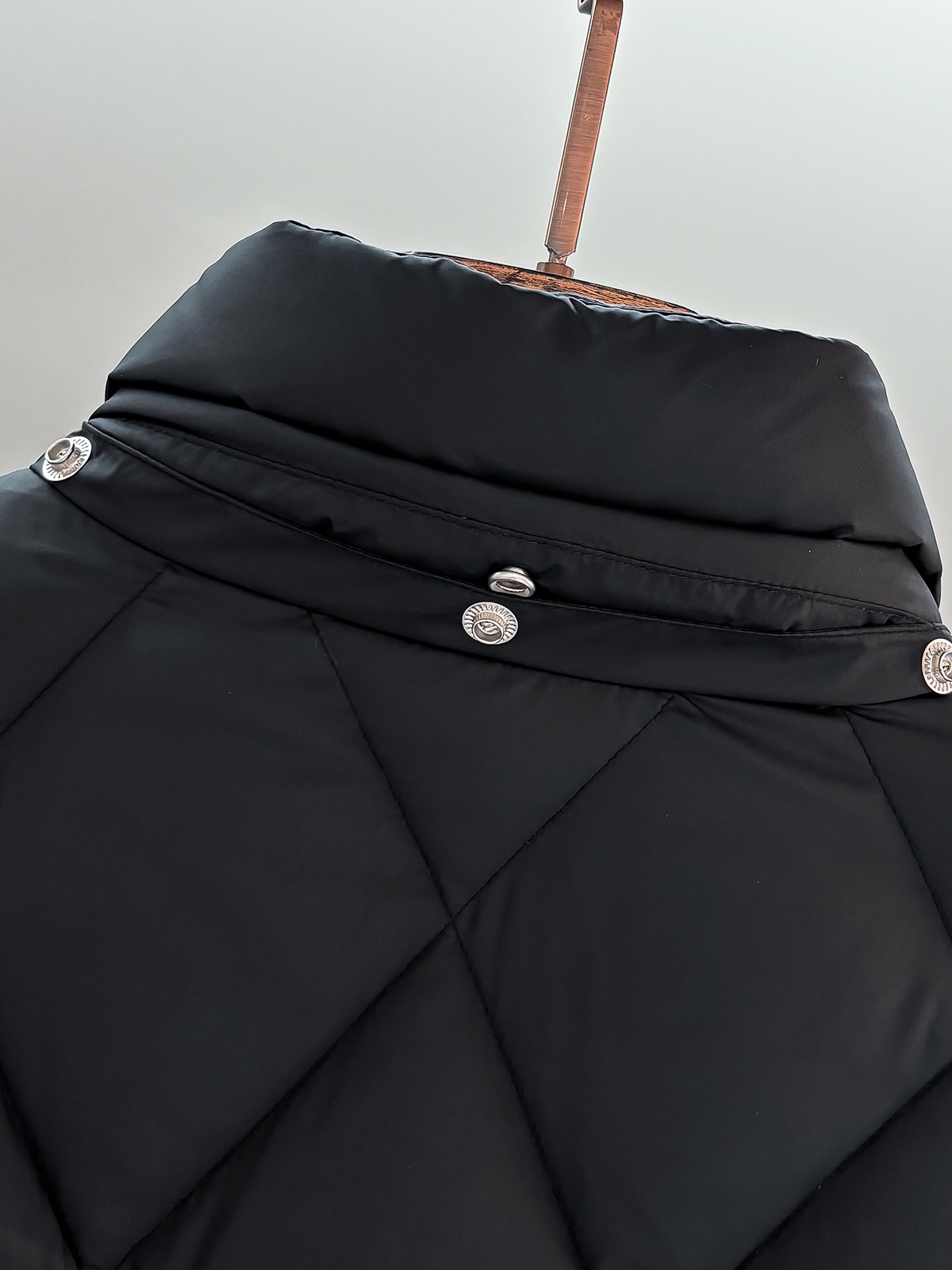 Moncler Down Vest Goose Down Black Hooded M