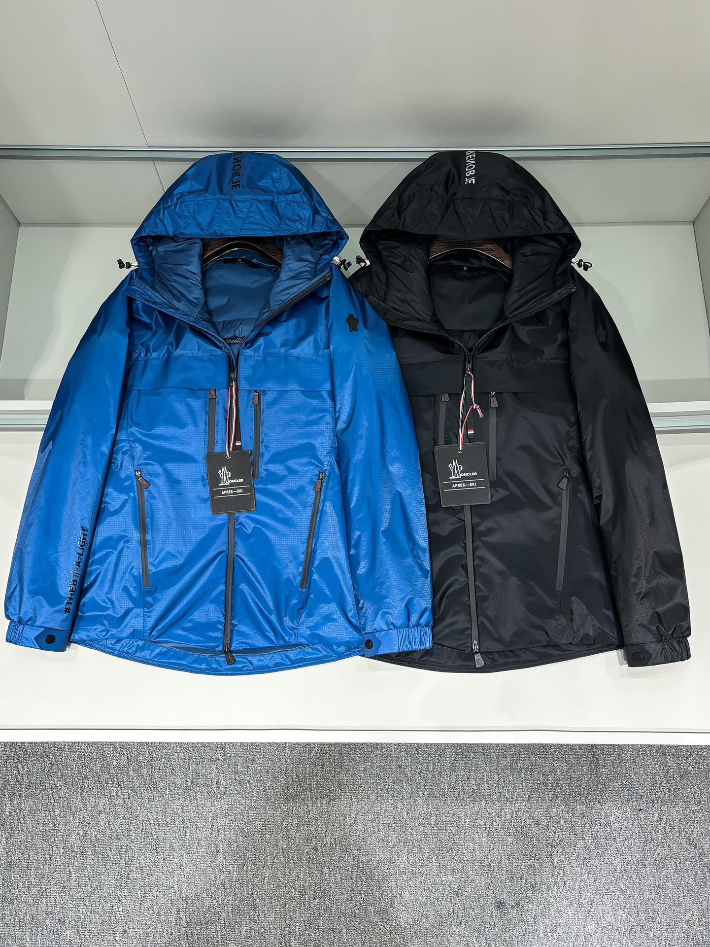 Moncler Male Down Jacket Black Hooded M-l