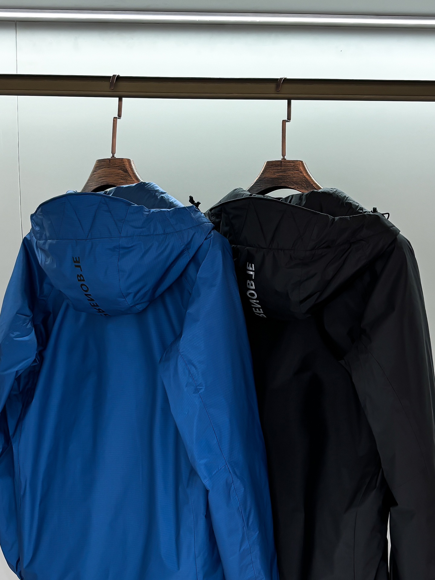 Moncler Male Down Jacket Black Hooded M-l