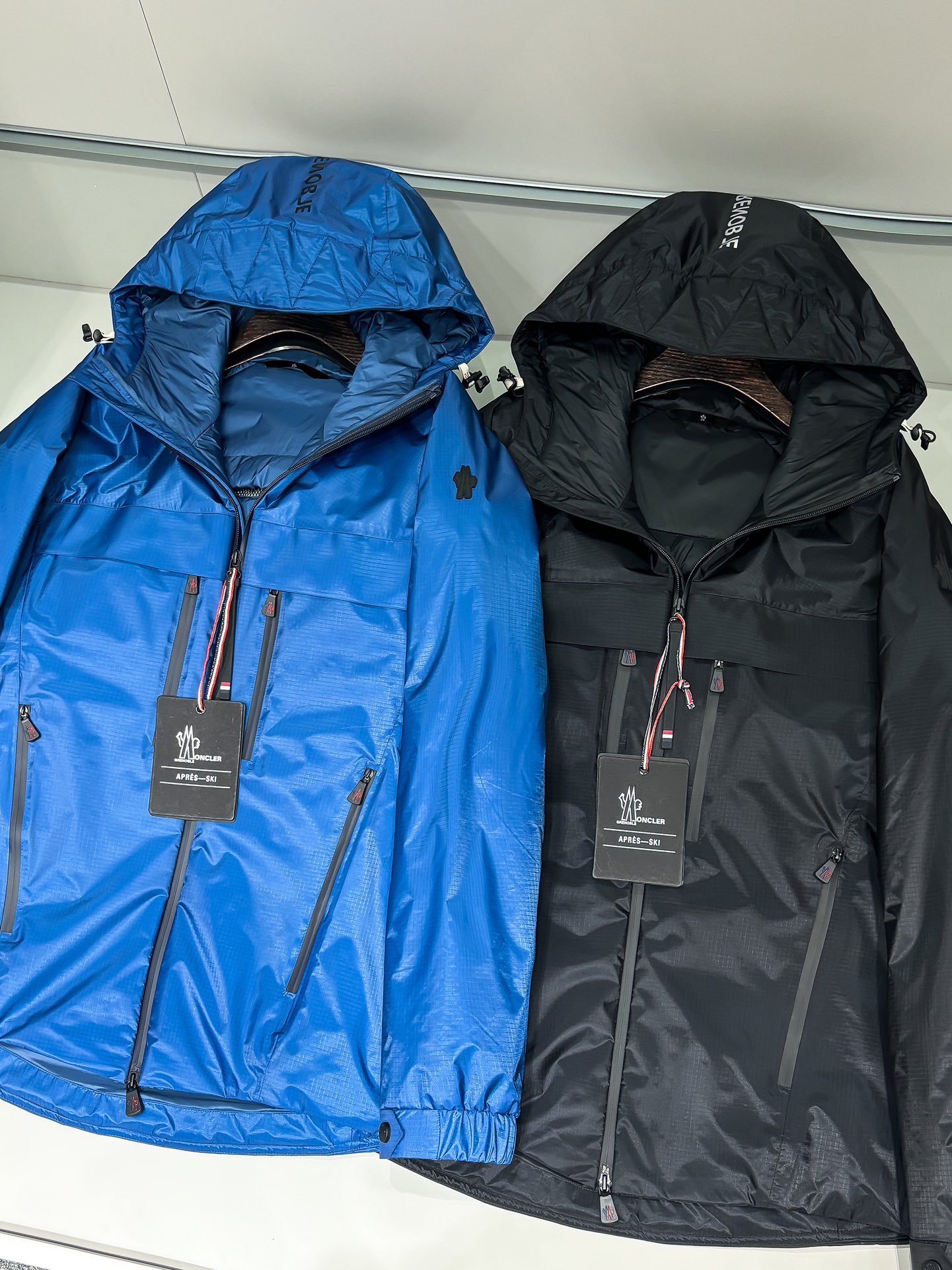 Moncler Male Down Jacket Black Hooded M-l