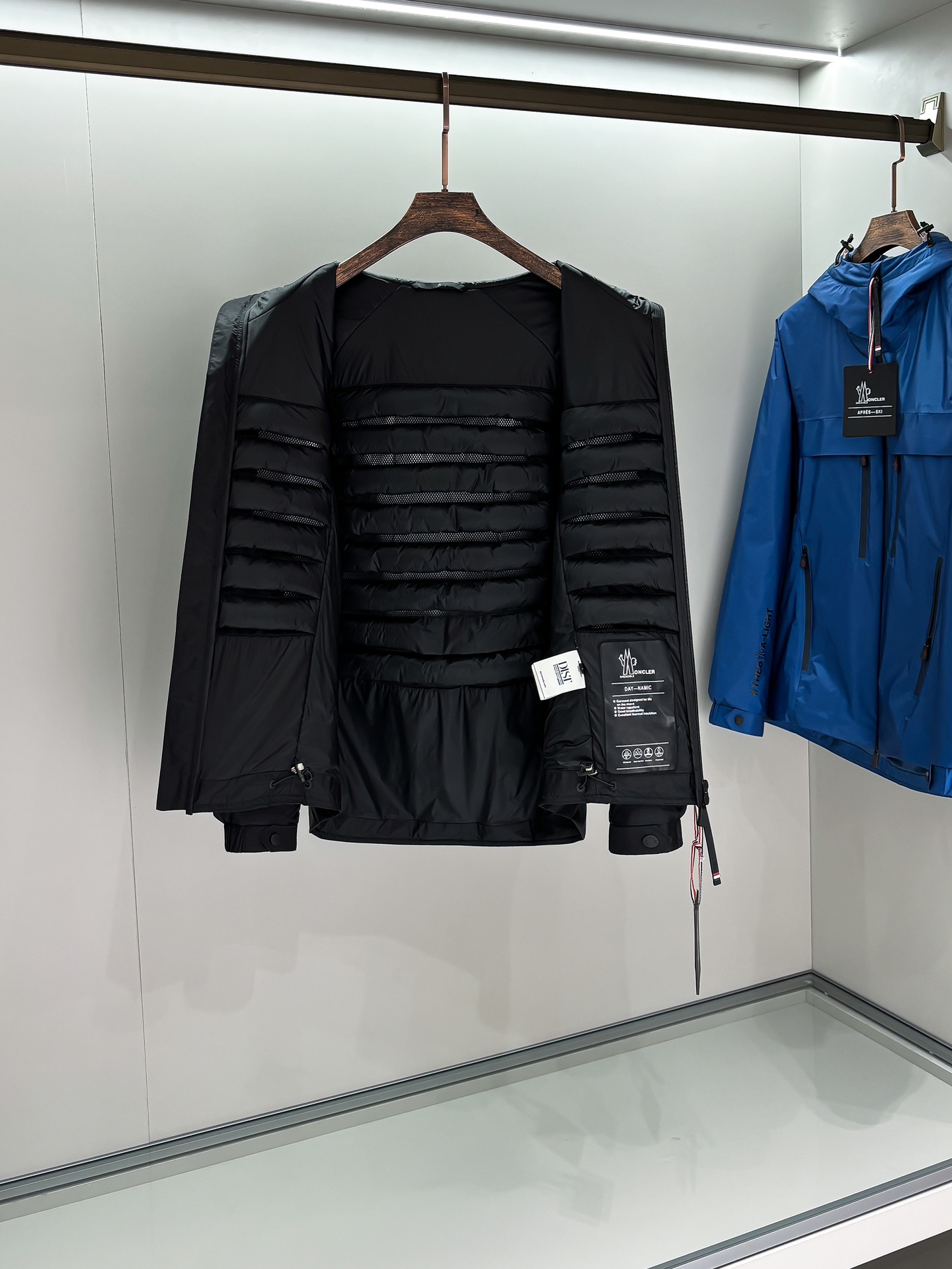 Moncler Male Down Jacket Black Hooded M-l