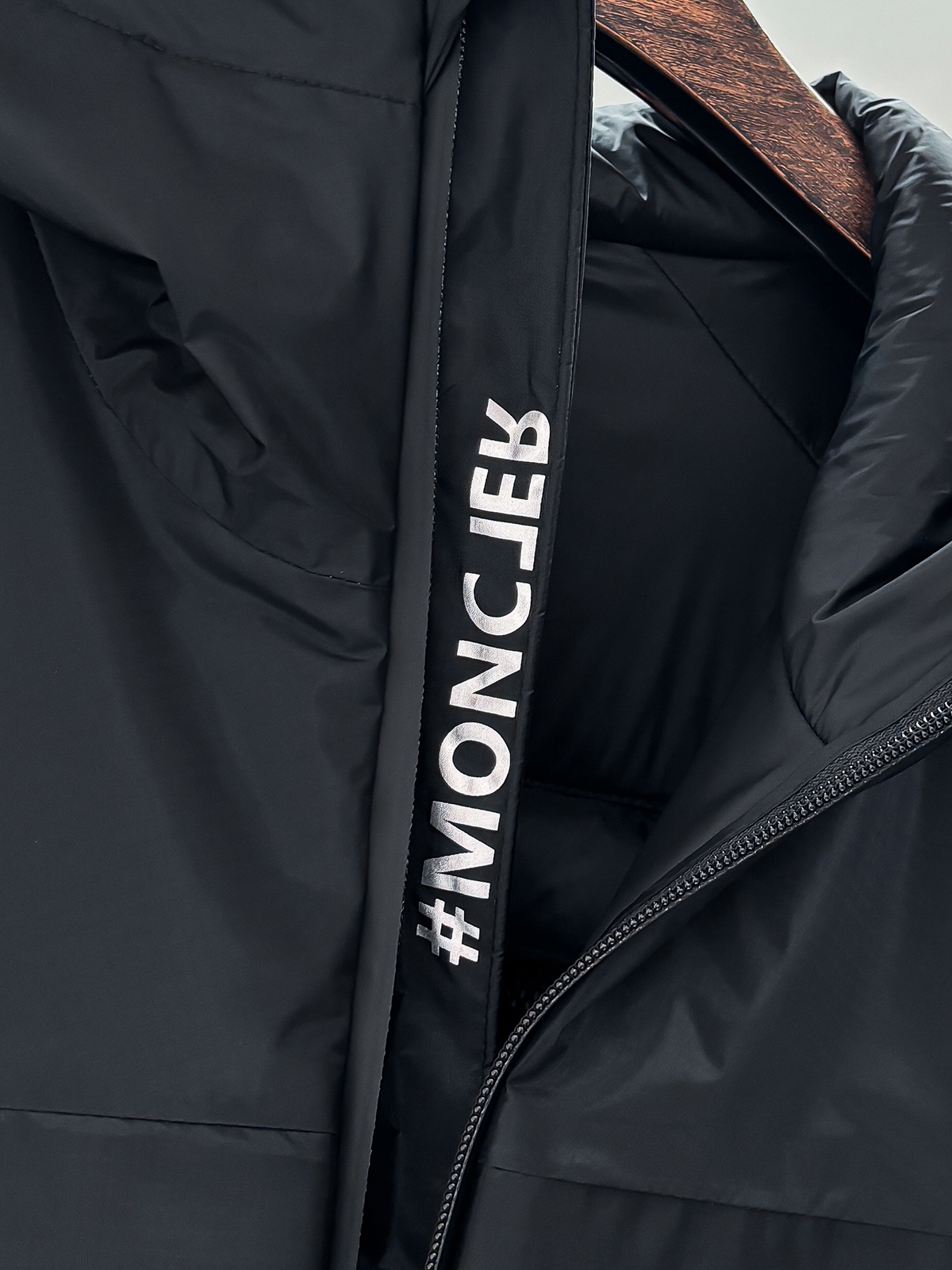 Moncler Male Down Jacket Black Hooded M-l
