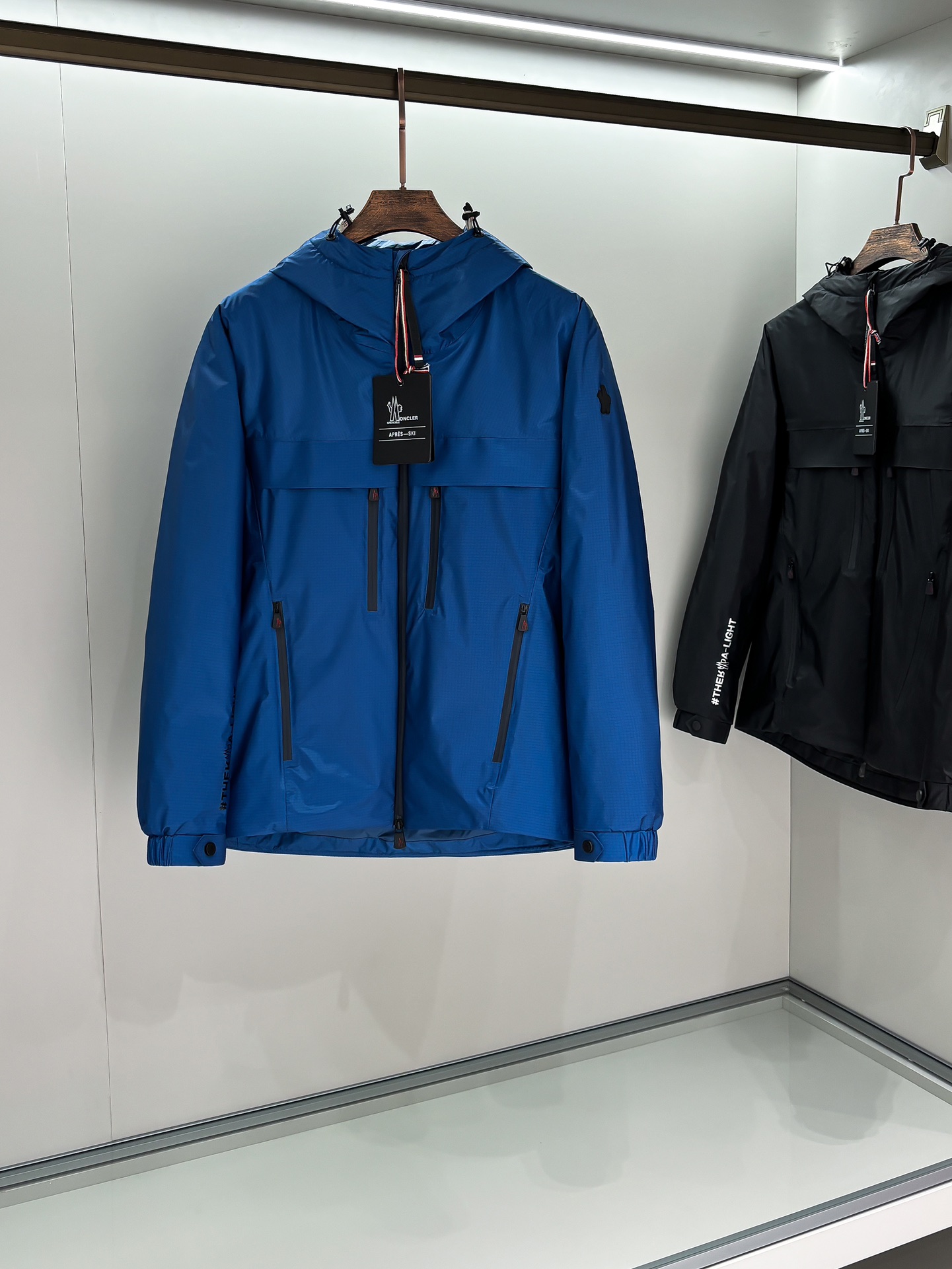 Moncler Male Down Jacket Black Hooded M-l