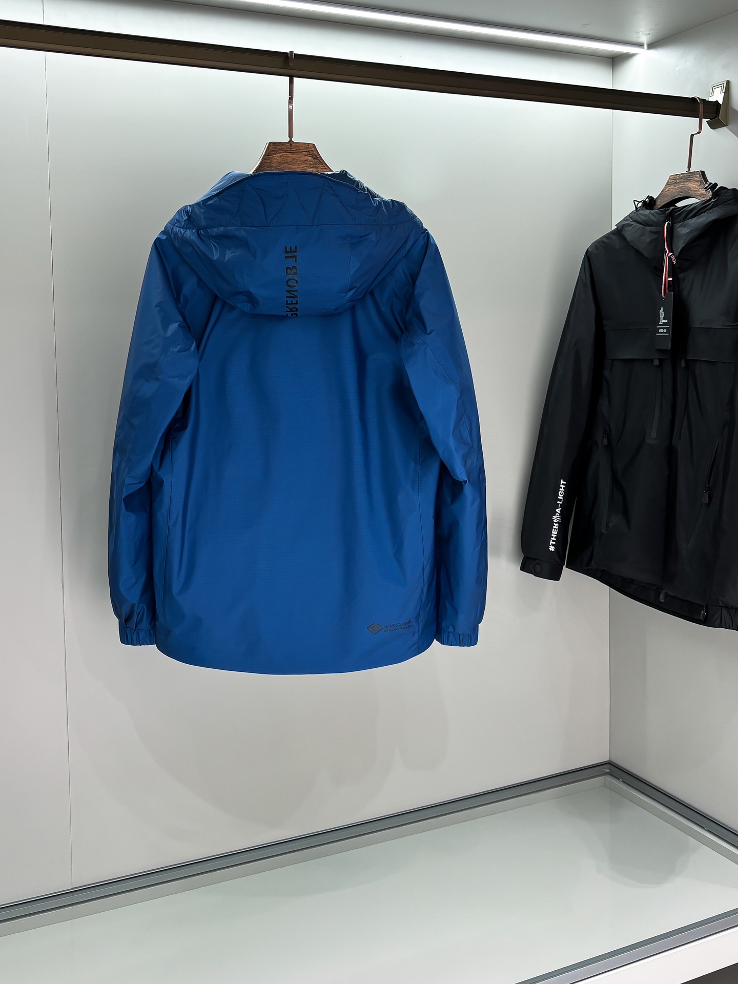 Moncler Male Down Jacket Black Hooded M-l