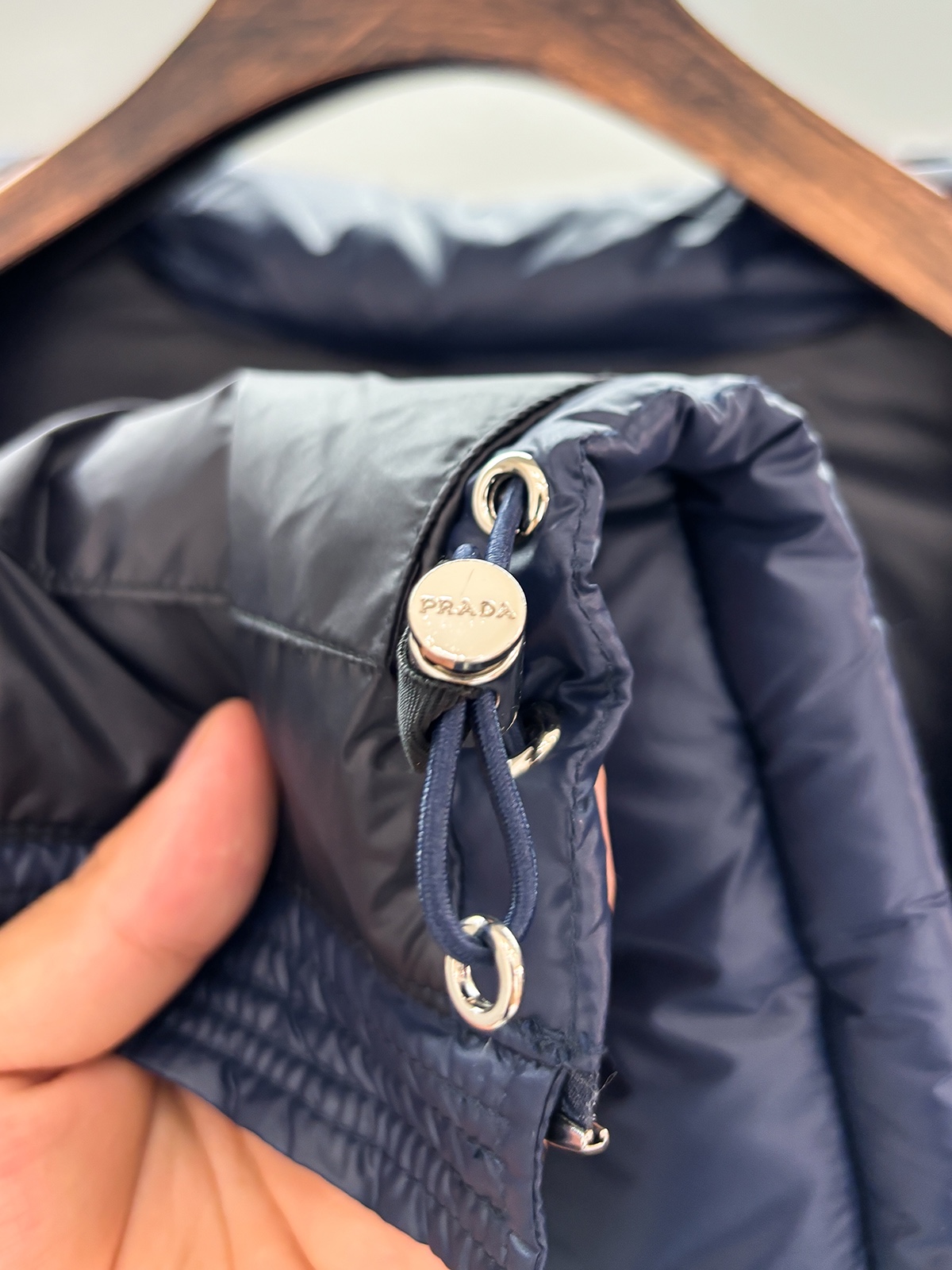 Prada Male Down Jacket Goose Down Black Hooded S-m-l-xl-xxl