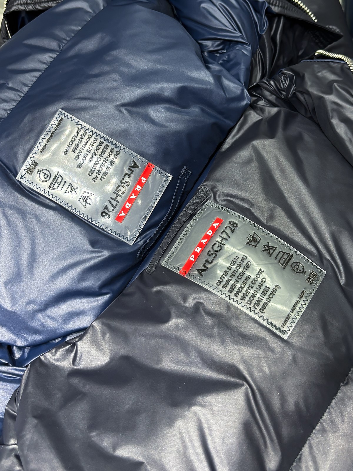 Prada Male Down Jacket Goose Down Black Hooded S-m-l-xl-xxl