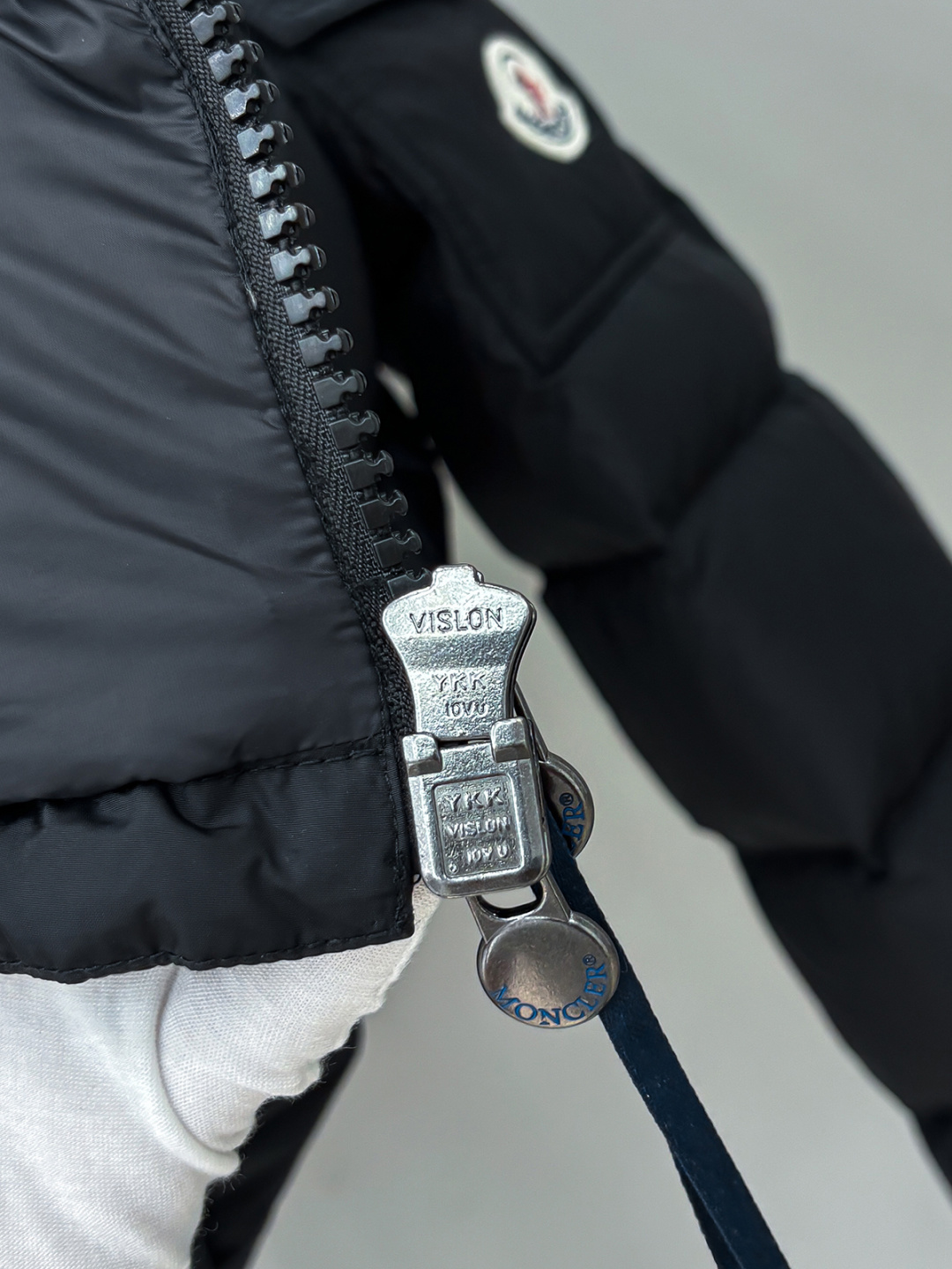 Moncler Couple Down Jacket White Duck Down Black Hooded M-l