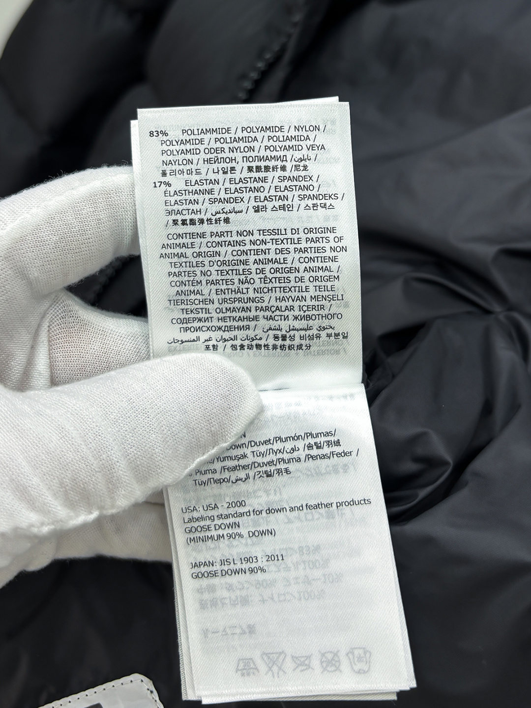 Moncler Couple Down Jacket White Duck Down Black Hooded M-l