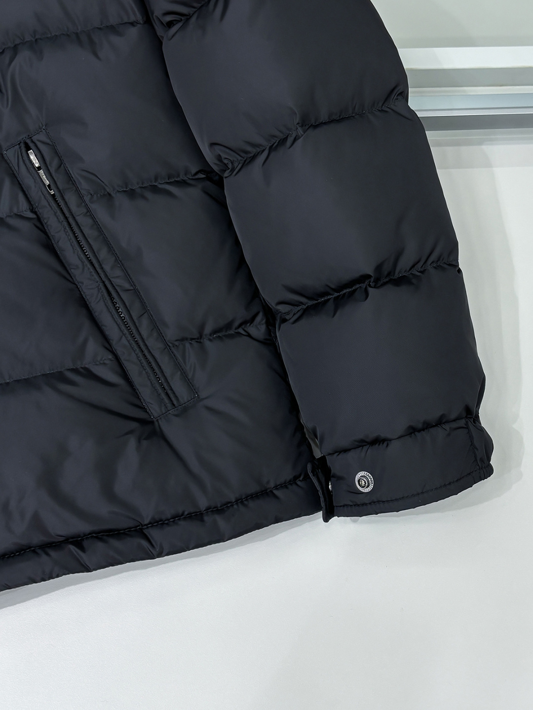 Moncler Couple Down Jacket White Duck Down Black Hooded M-l