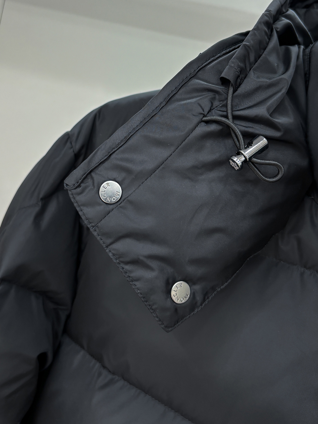 Moncler Couple Down Jacket White Duck Down Black Hooded M-l