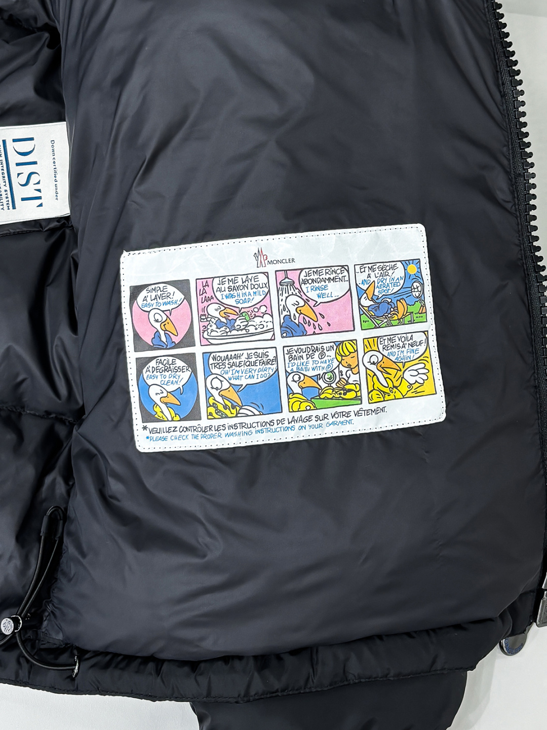 Moncler Couple Down Jacket White Duck Down Black Hooded M-l