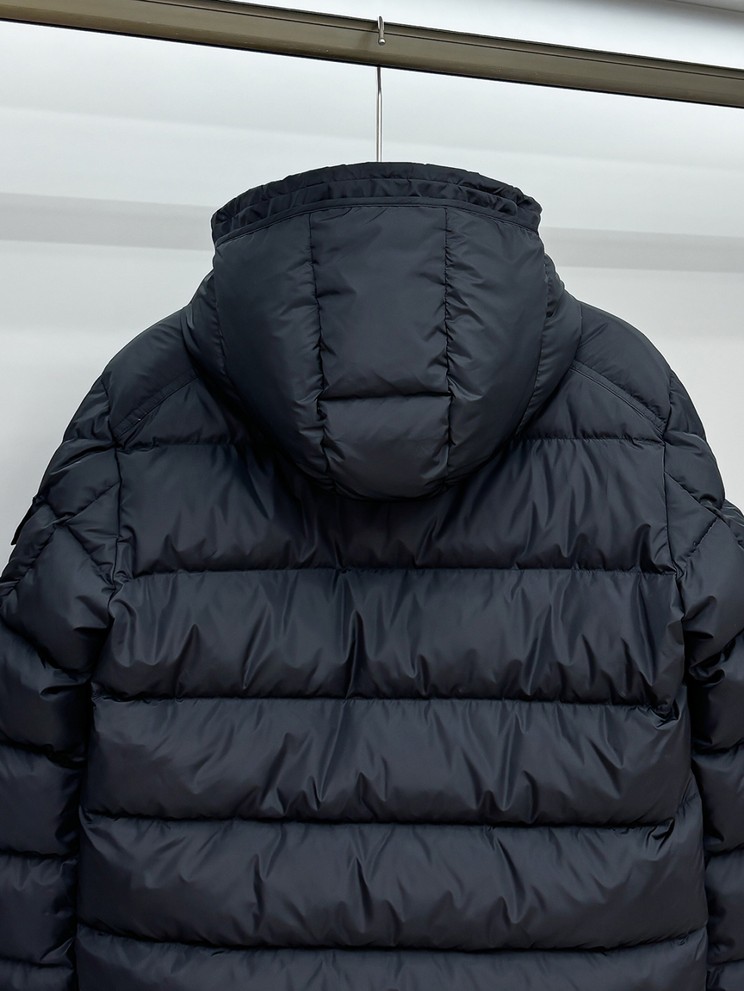 Moncler Couple Down Jacket White Duck Down Black Hooded M-l