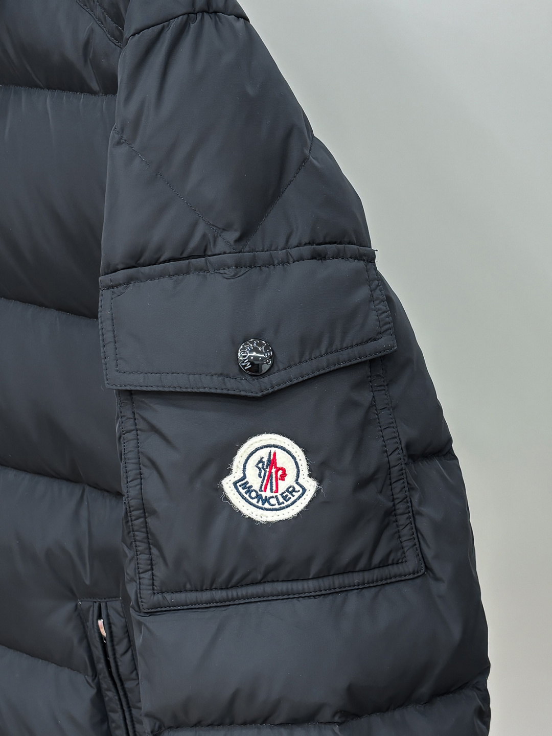 Moncler Couple Down Jacket White Duck Down Black Hooded M-l