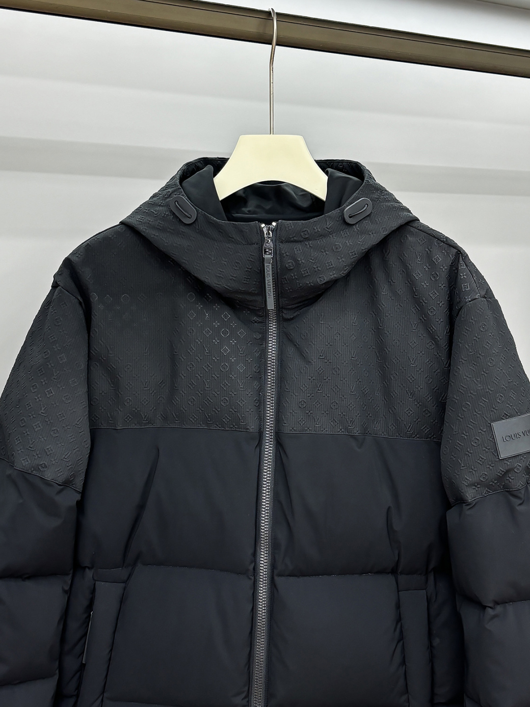 Louis Vuitton Male Down Jacket Goose Down Blue Hooded L