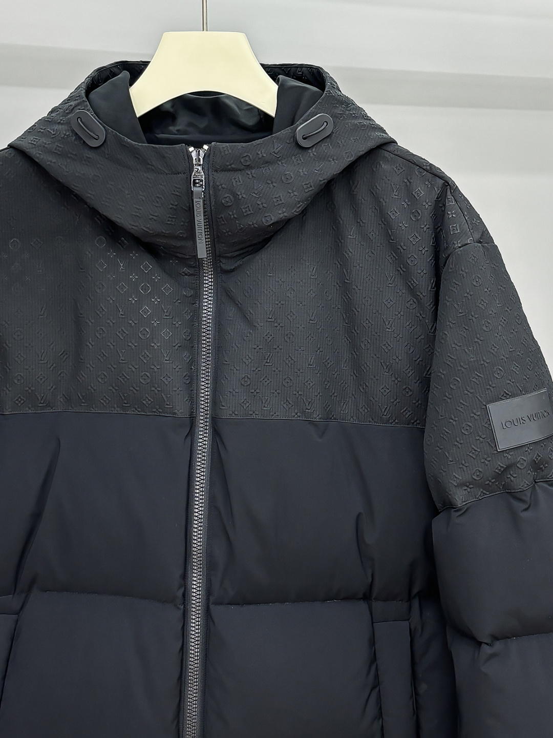 Louis Vuitton Male Down Jacket Goose Down Blue Hooded L