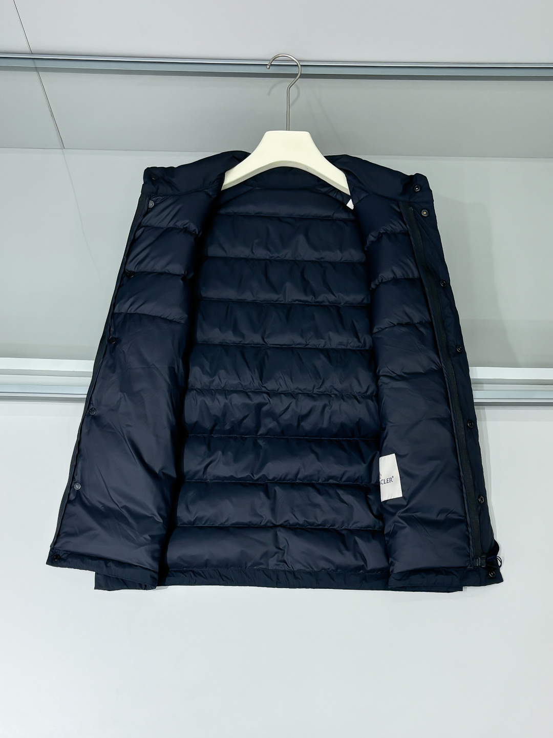 Moncler Male Down Vest White Duck Down Blue M