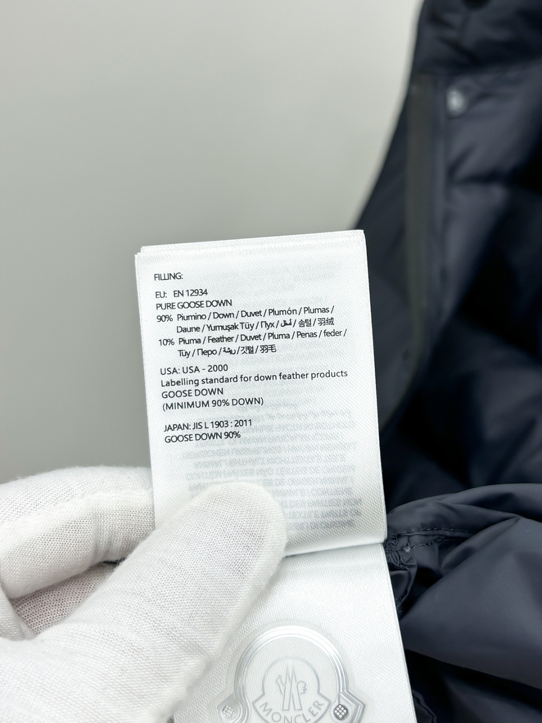 Moncler Male Down Vest White Duck Down Blue M