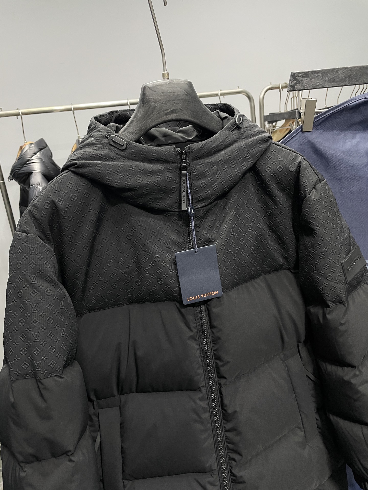 Louis Vuitton Down Jacket Black Printed M-54-48-50-52