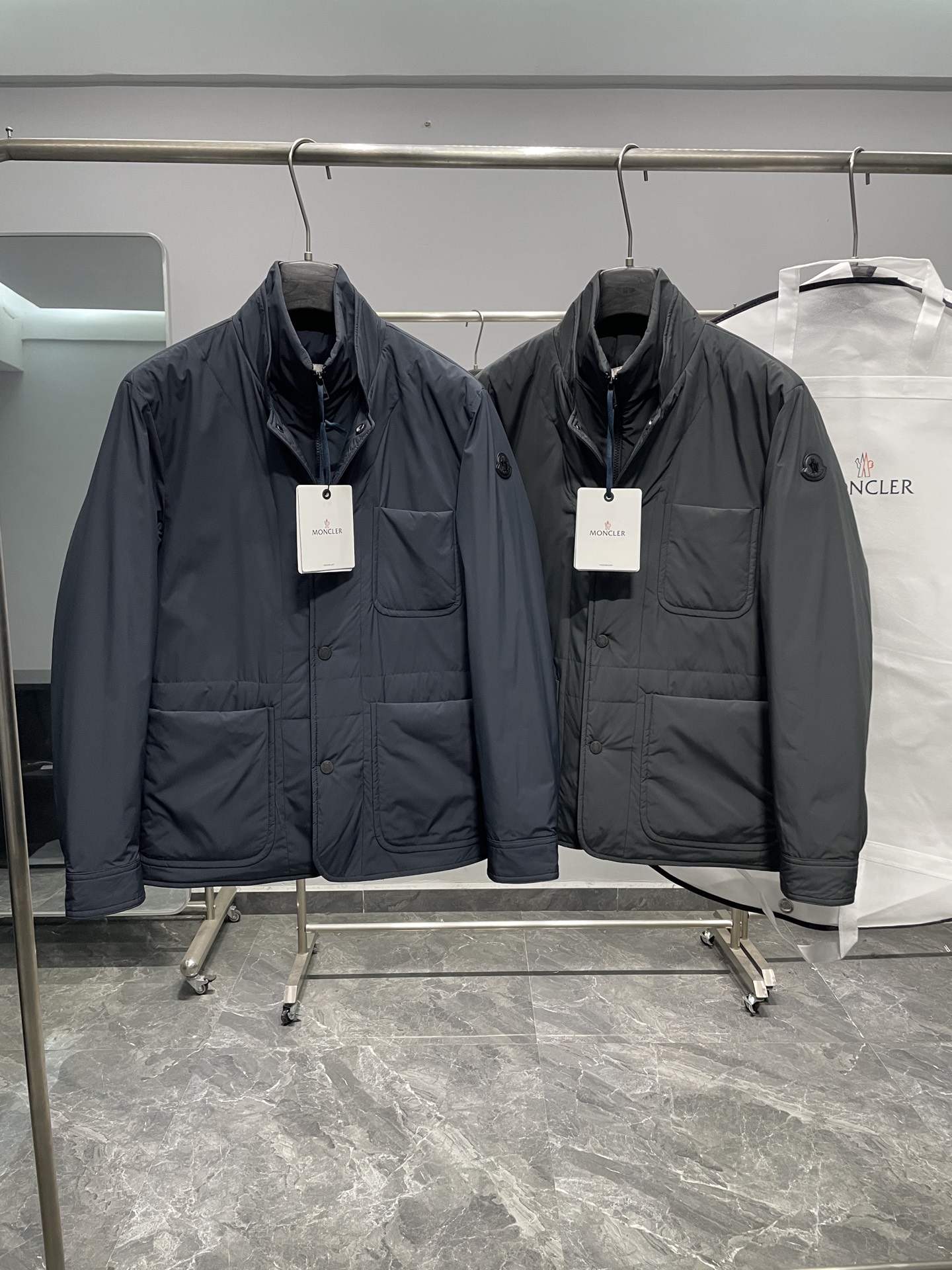 Moncler Down Jacket Knitted Black S-m-l